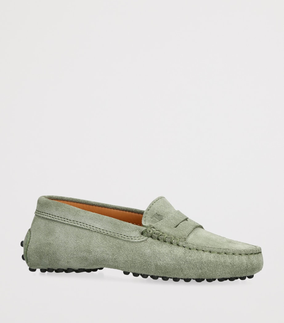 Suede Gommino Loafers PALE GREEN Image 3