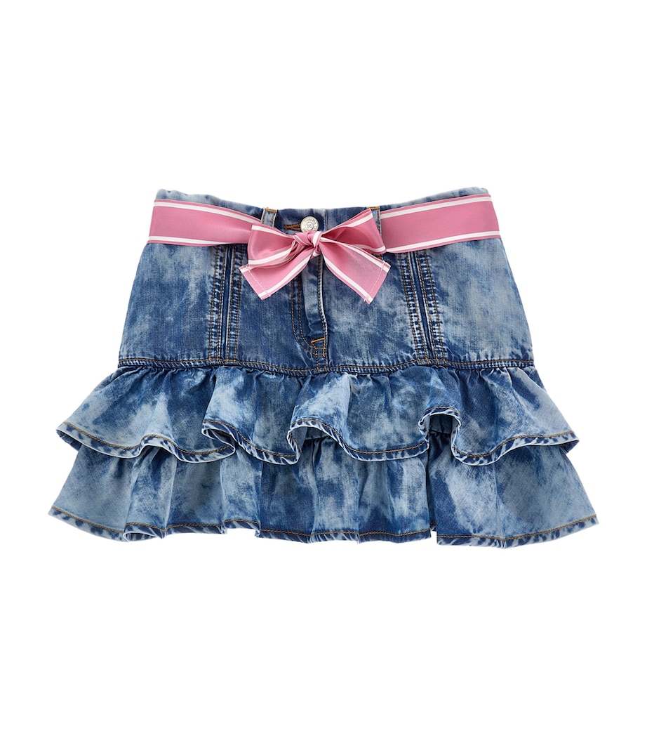 Chambray Bow-Detail Skirt (2-12 Years) BLU STONE DENIM Image 1