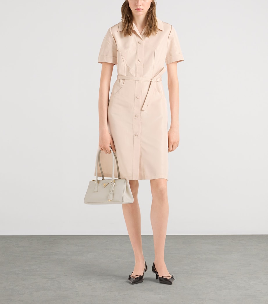 Prada Medium Leather Galleria Top-Handle Bag Neutral Image 3
