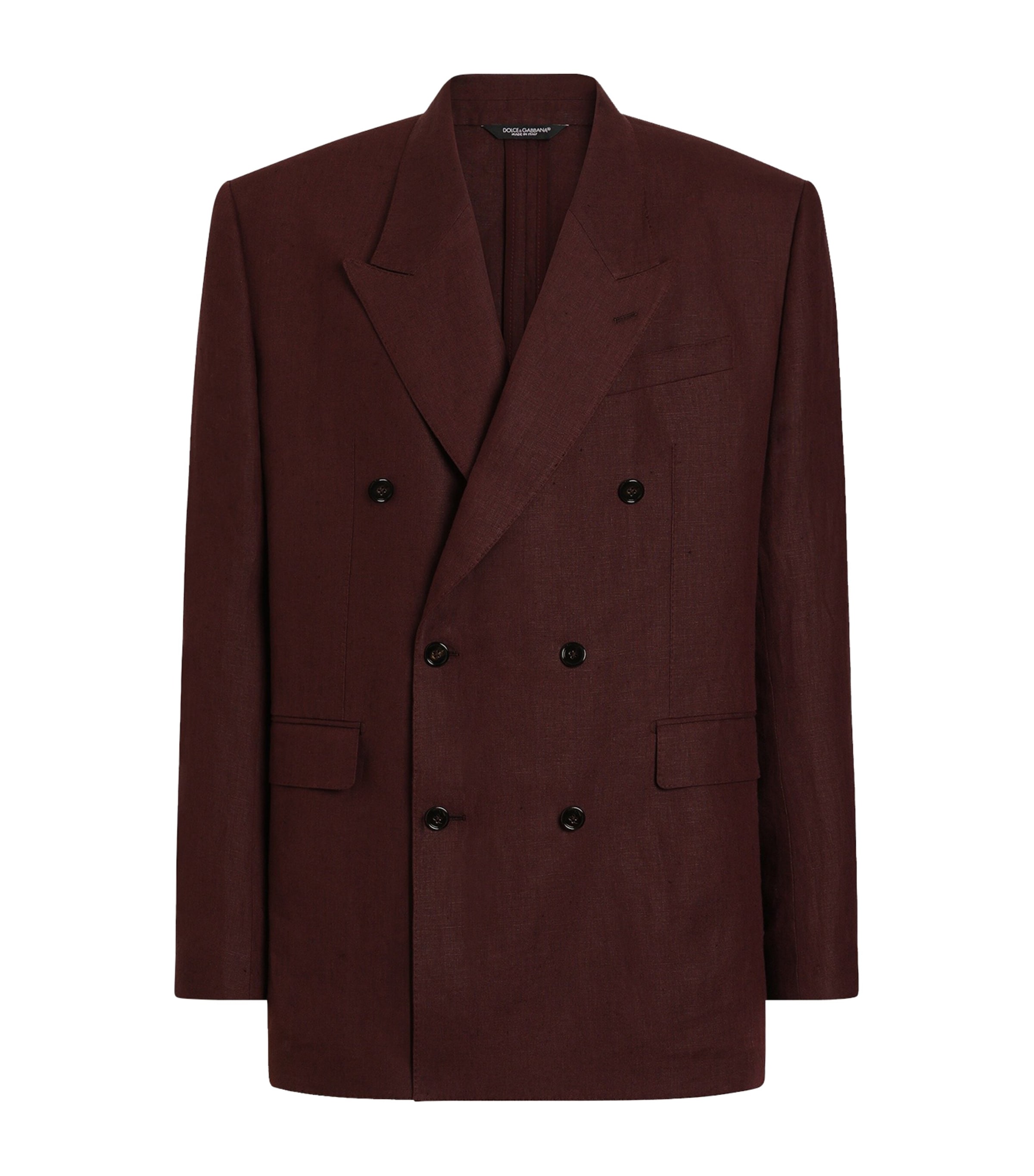 Dolce&Gabbana Mens Linen Sicilia Suit Jacket Brown Dark Vio Image 1