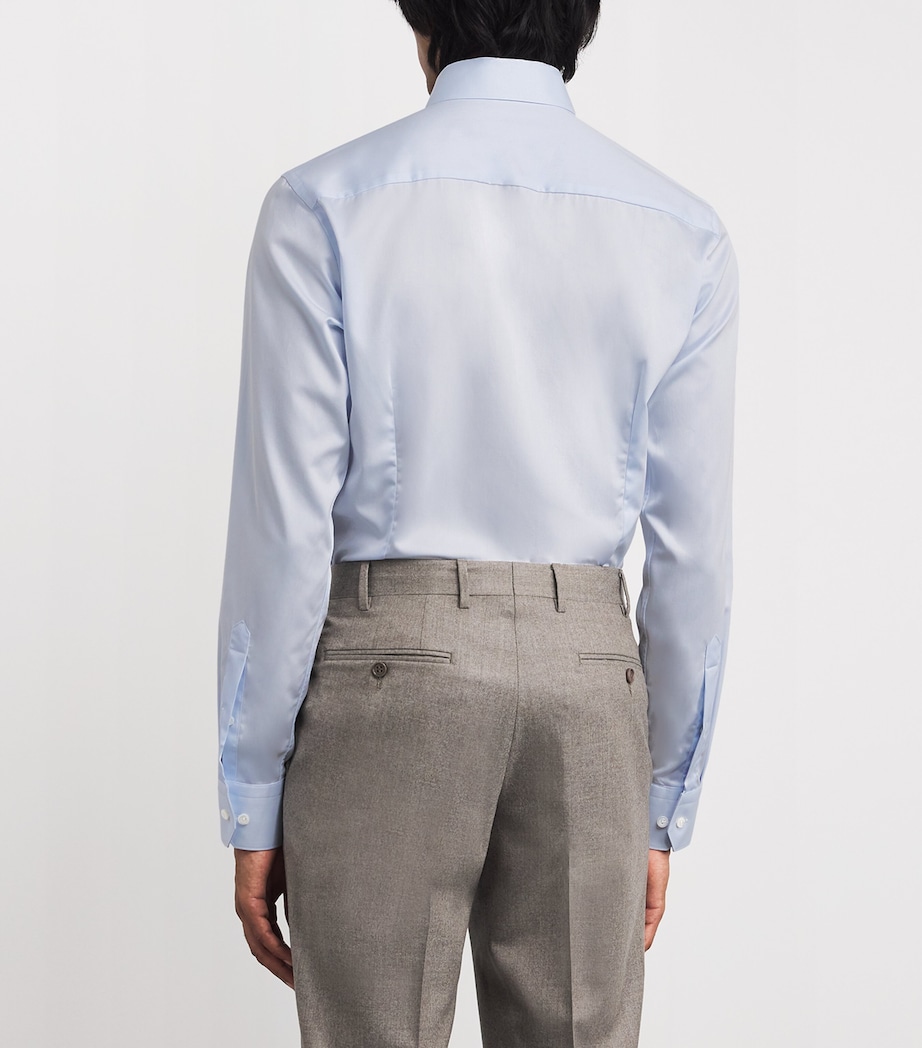 Organic Cotton Elevated Slim-Fit Shirt 20 LIGHT BLUE Image 4