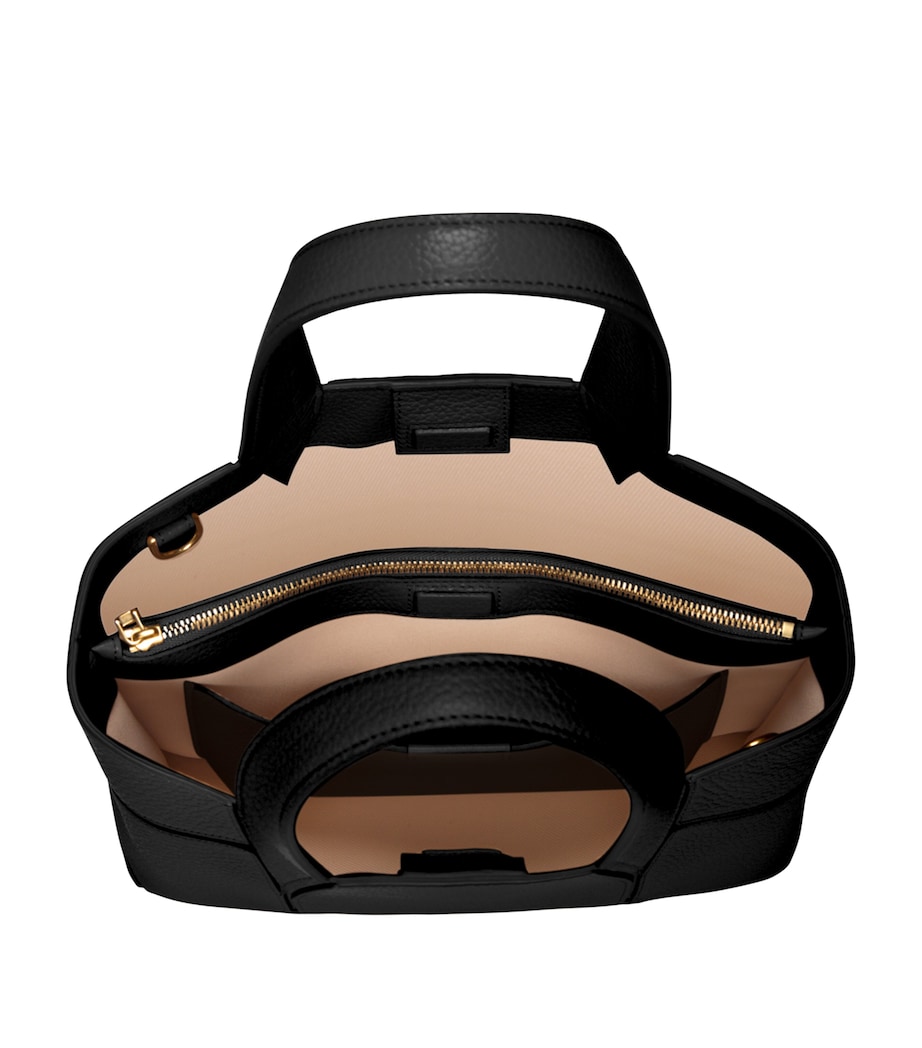 Mini Leather Diamond Tote Bag BLACK Image 4