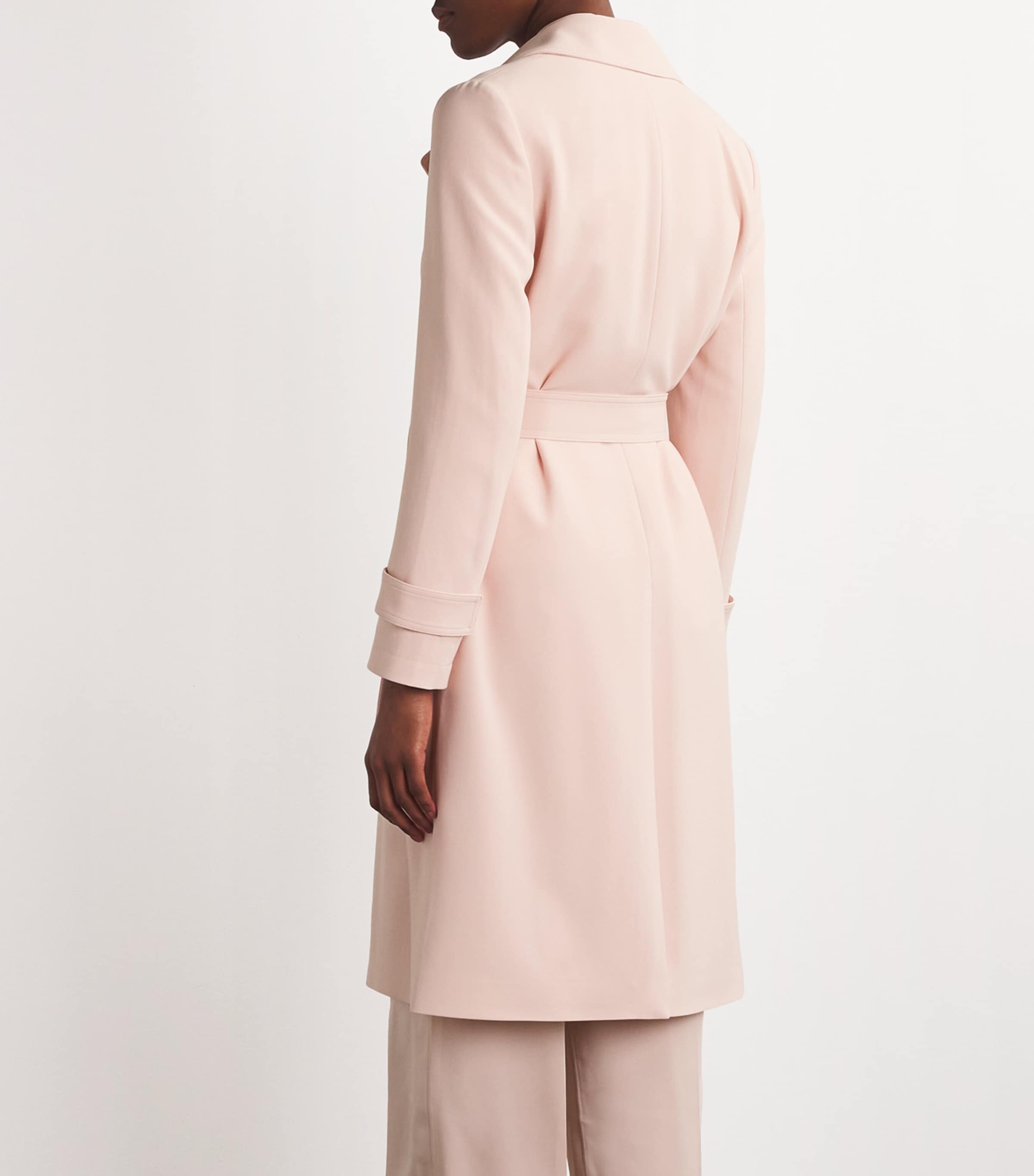 Theory Pink Crepe Oaklane Trench Coat | Harrods US