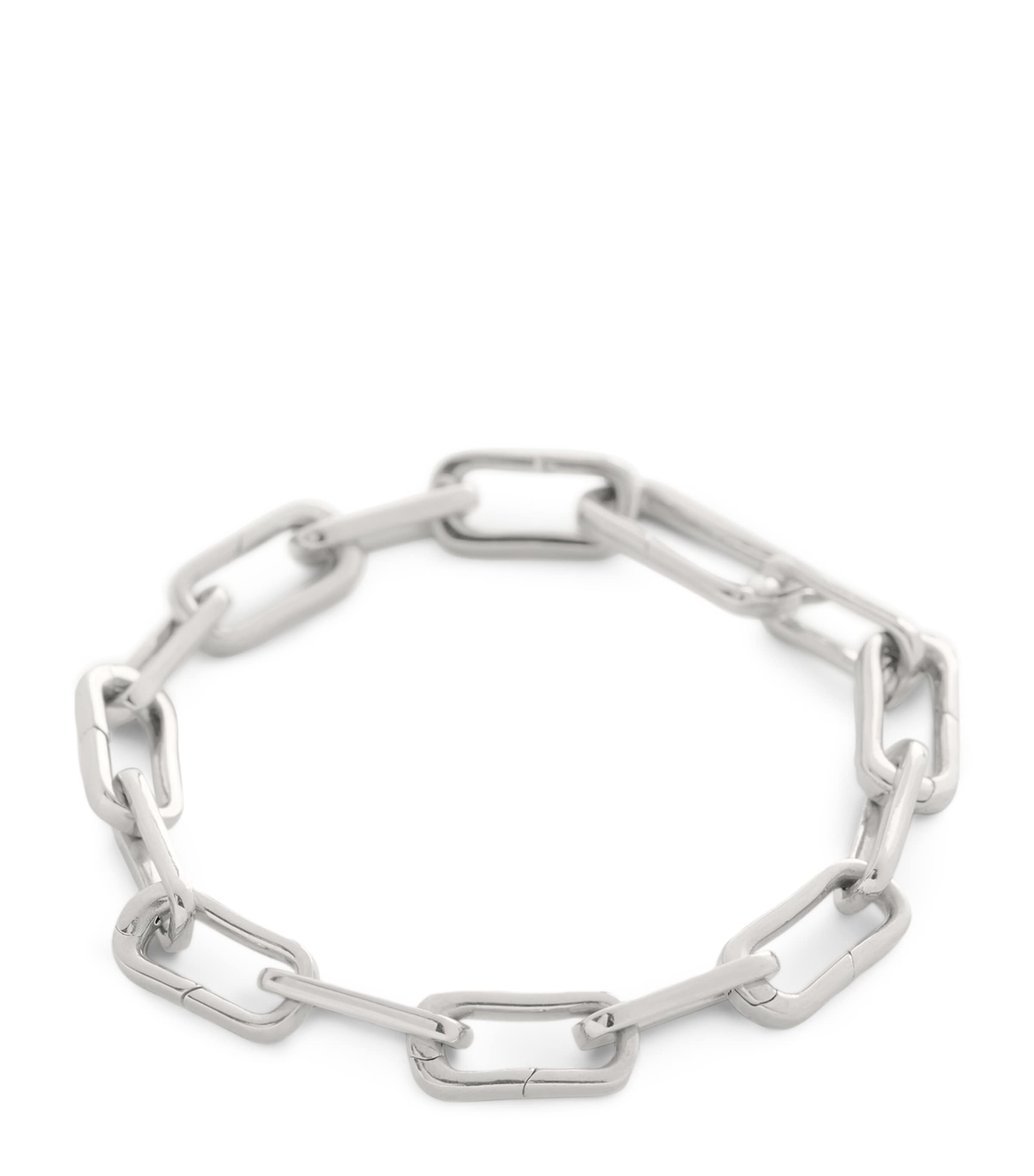 Monica Vinader Sterling Silver Alta Charm Bracelet In Brown