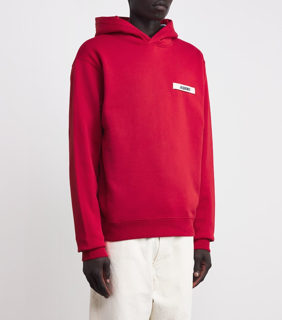 Cotton Logo Hoodie 480-DARK RED Image 3