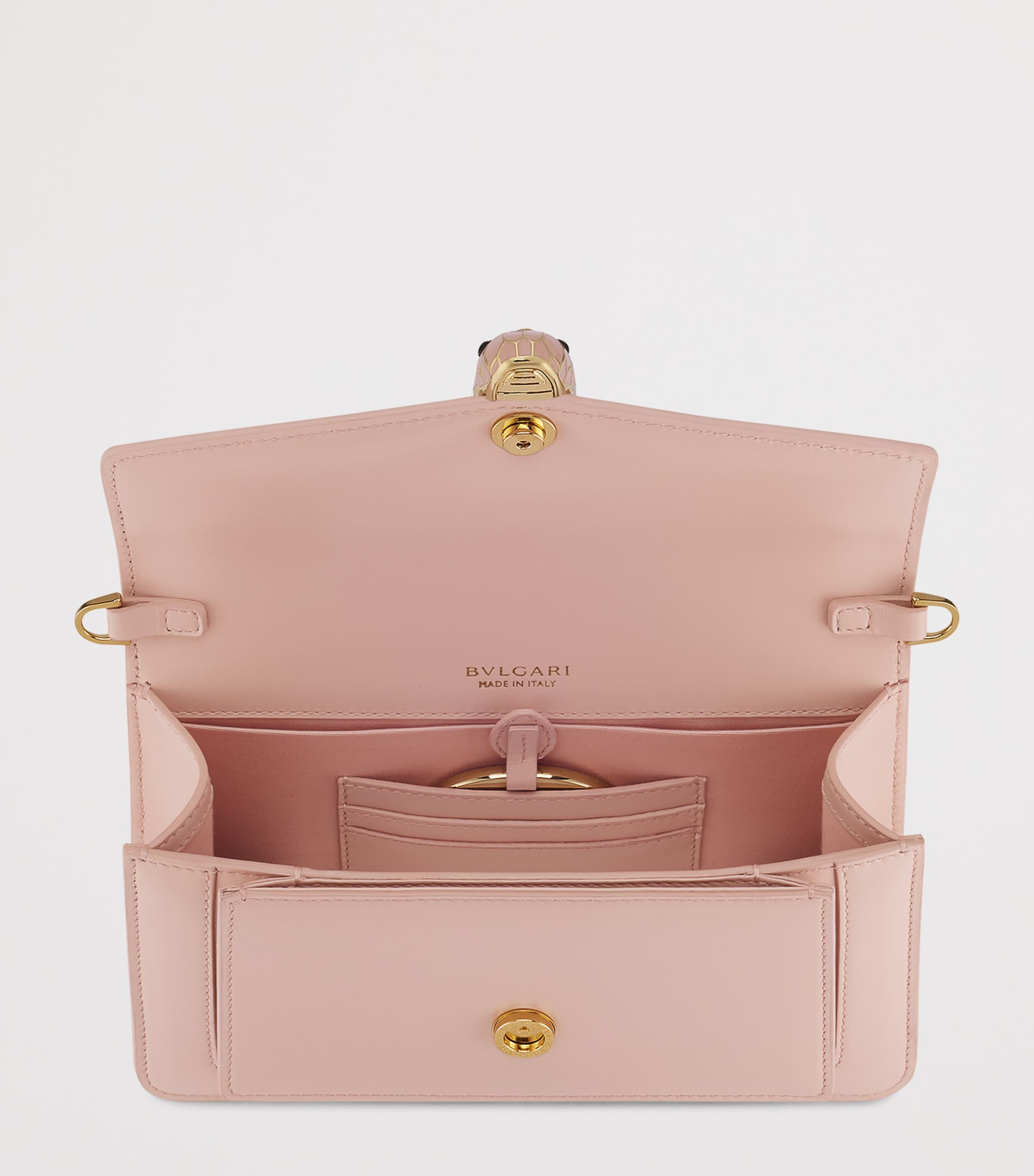 Small Calf Leather Serpenti Forever East-West Shoulder Bag PINK MEDIUM Image 3