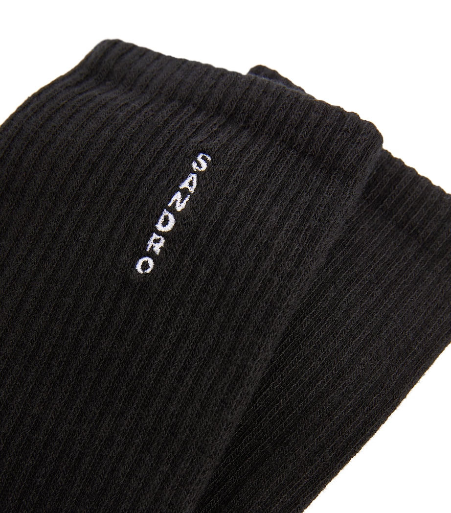 Vertical Logo Socks BLACK Image 2
