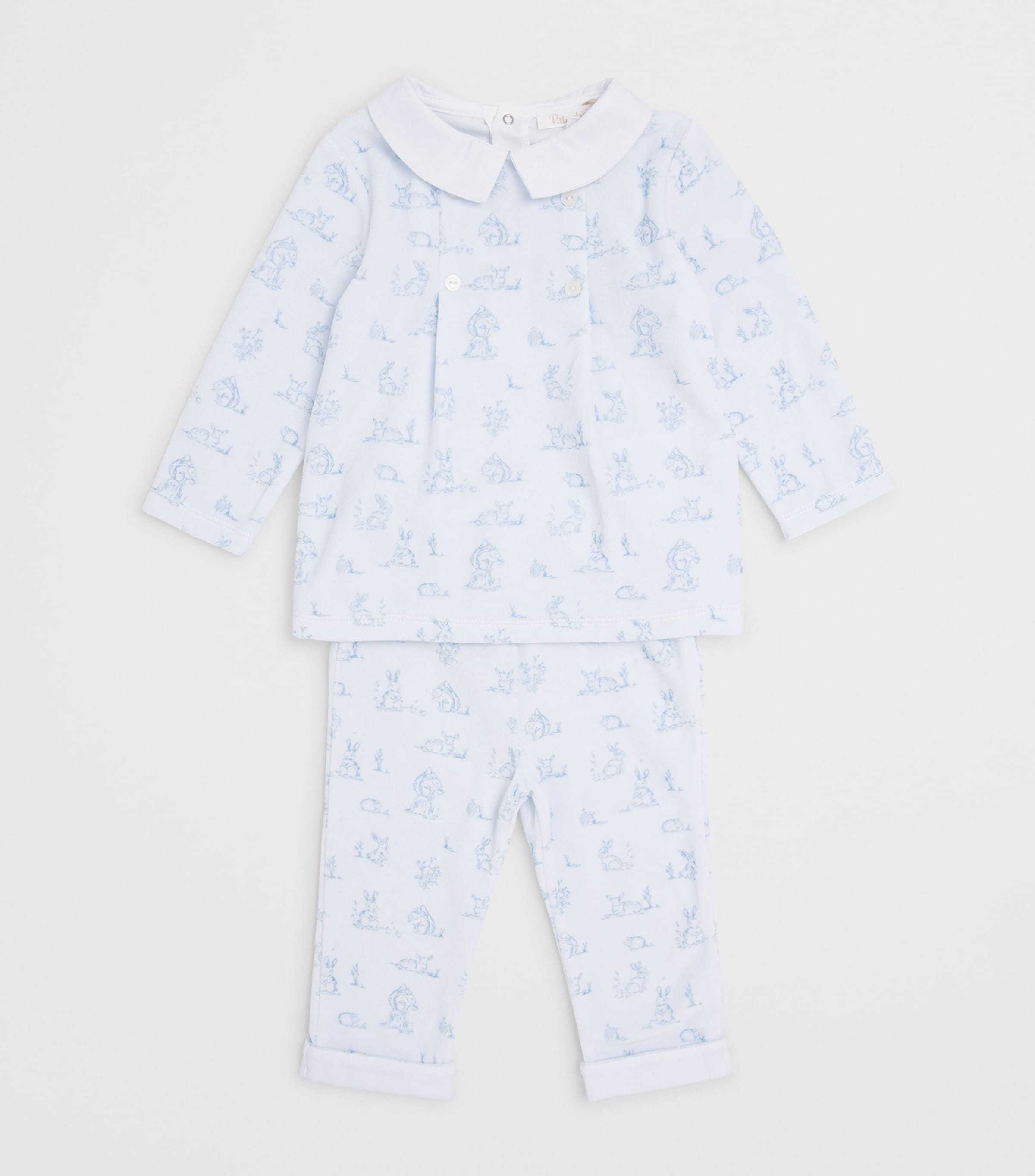 Patachou Printed Pyjama Set (0-24 Months) Indigo Image 3