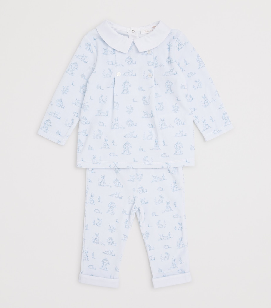Patachou Printed Pyjama Set (0-24 Months) Indigo Image 3