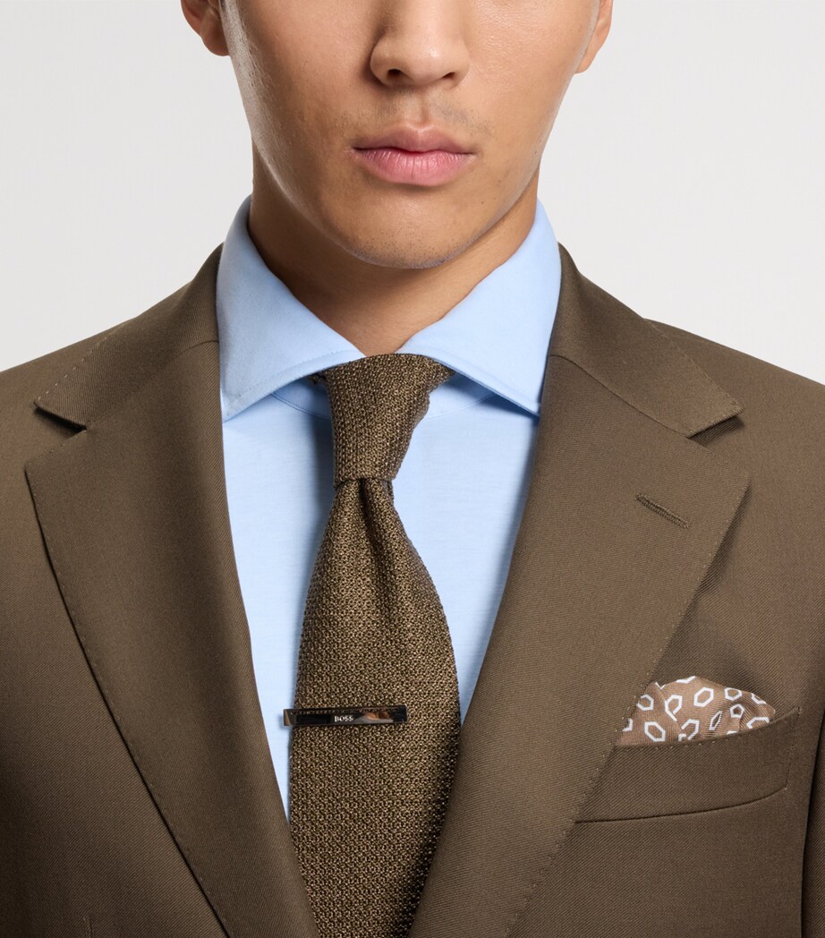 BOSS Mens Wool-Mohair Straight Fit Blazer Image 5