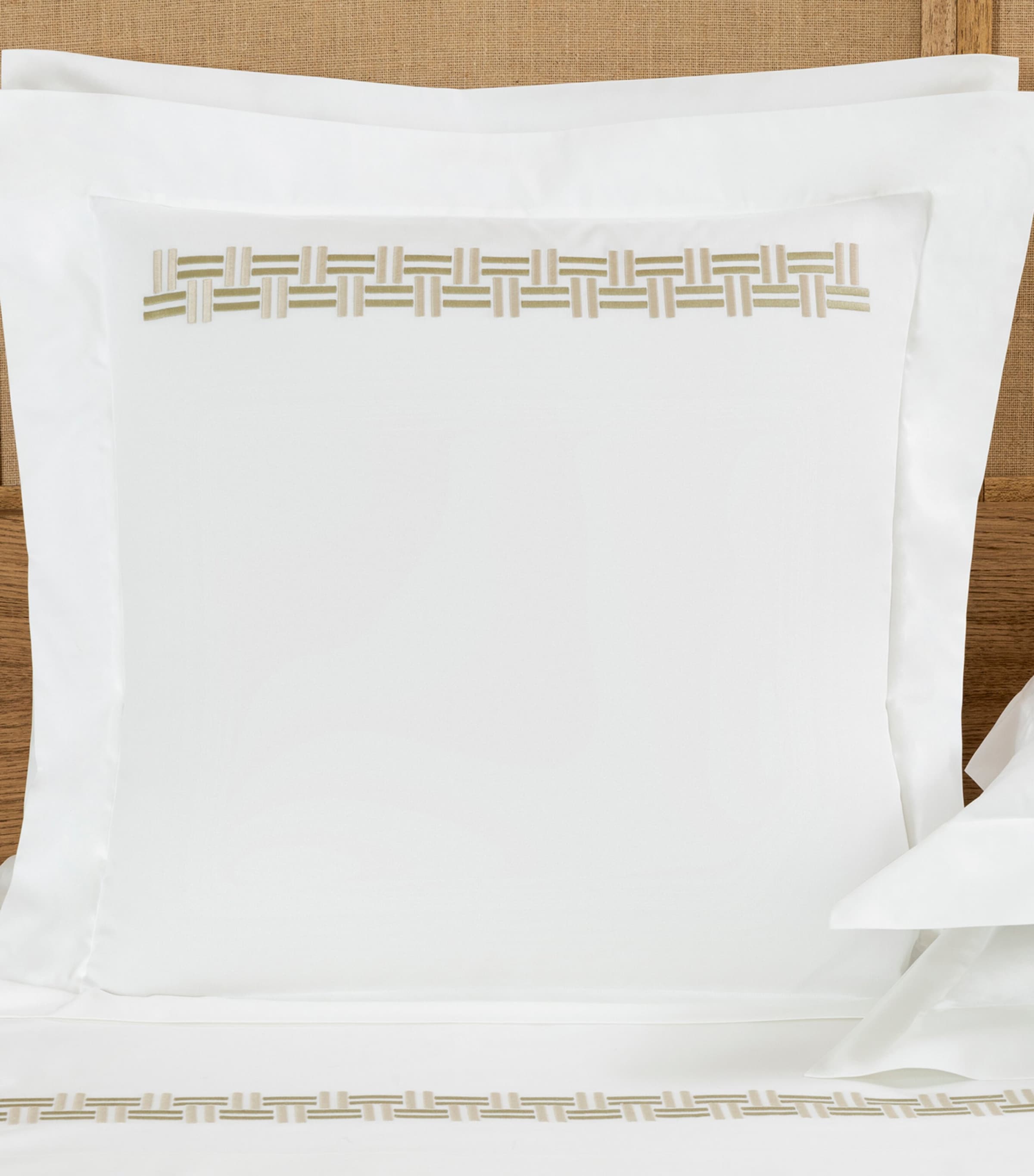 Frette Basket Weave Oxford Euro Sham In White