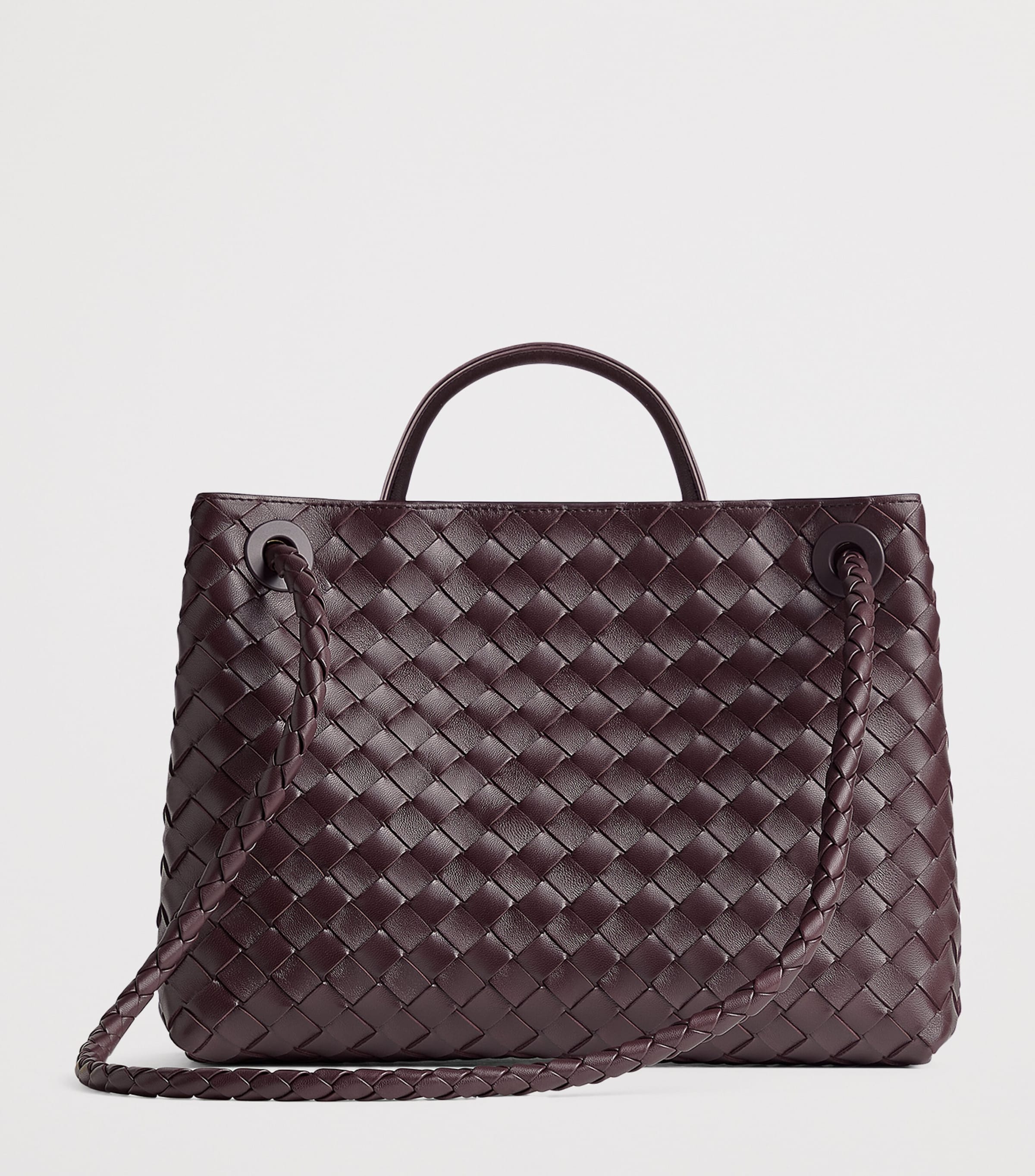 Small Intrecciato Leather Andiamo Top-Handle Bag 2265 Image 5