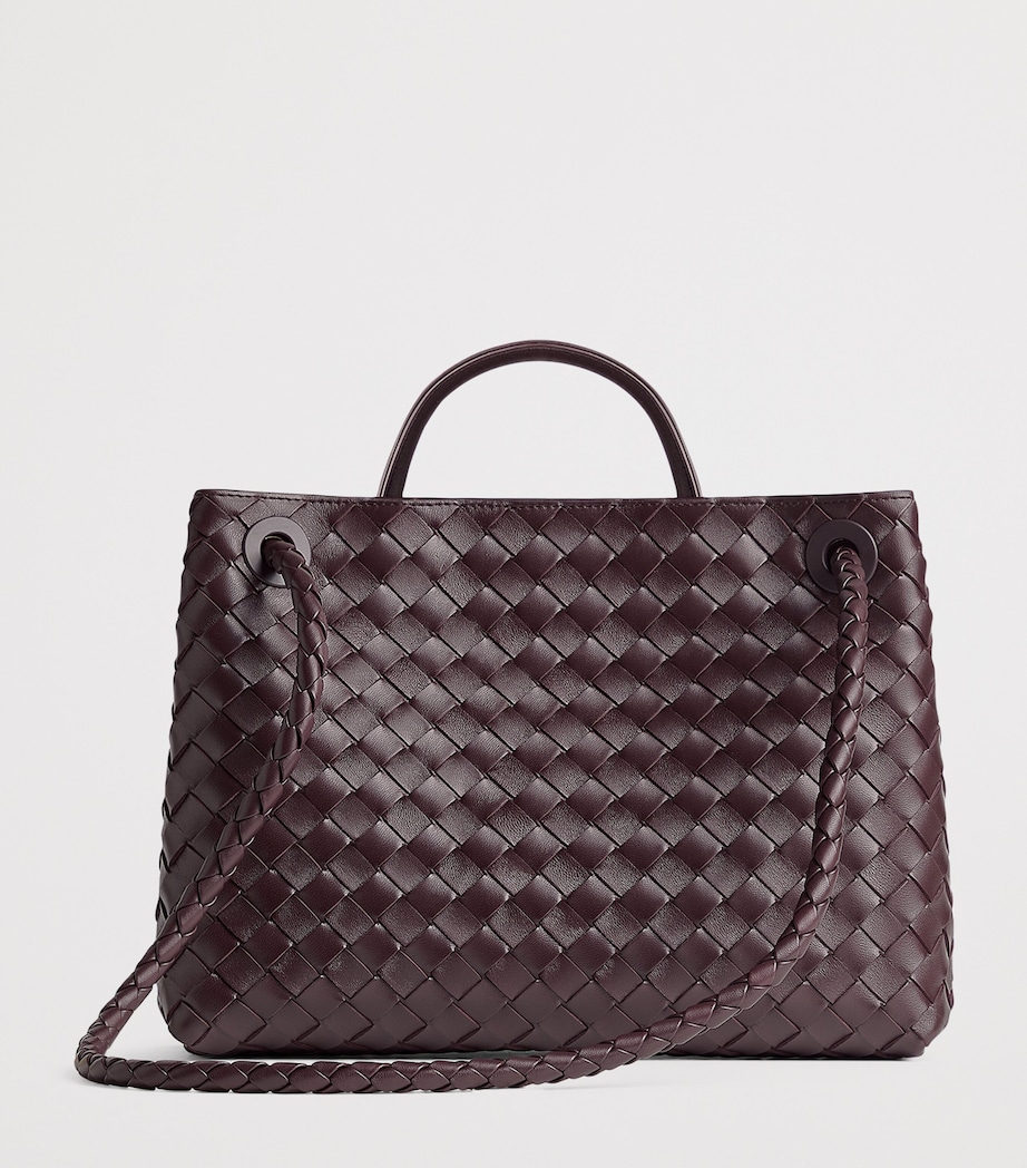 Small Intrecciato Leather Andiamo Top-Handle Bag 2265 Image 5