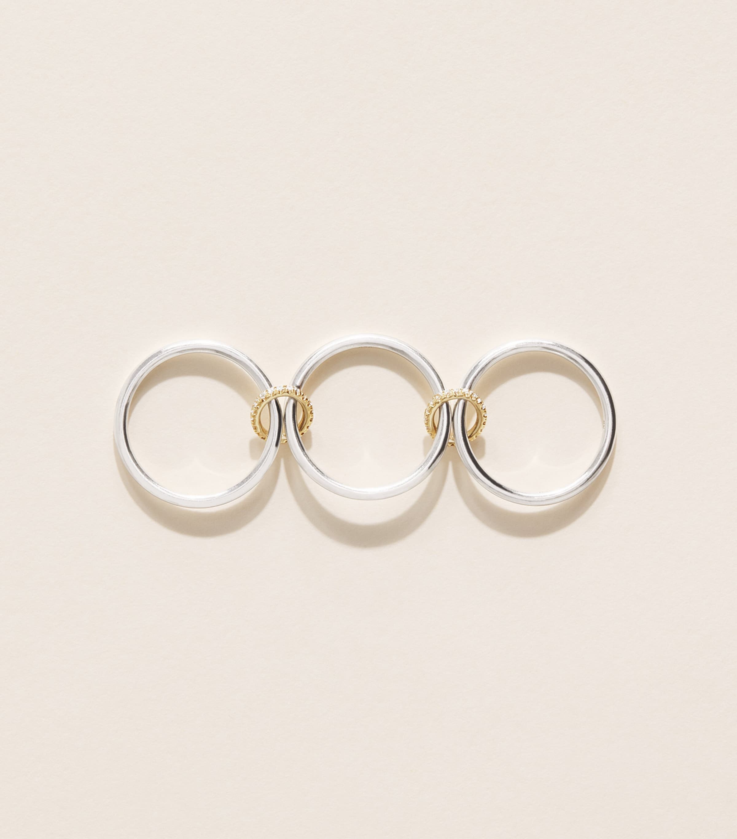 Spinelli Kilcollin Sterling Silver, Yellow Gold and Diamond Solarium Ring Sterling Silver Image 3