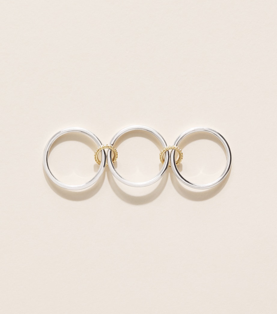 Spinelli Kilcollin Sterling Silver, Yellow Gold and Diamond Solarium Ring Sterling Silver Image 3