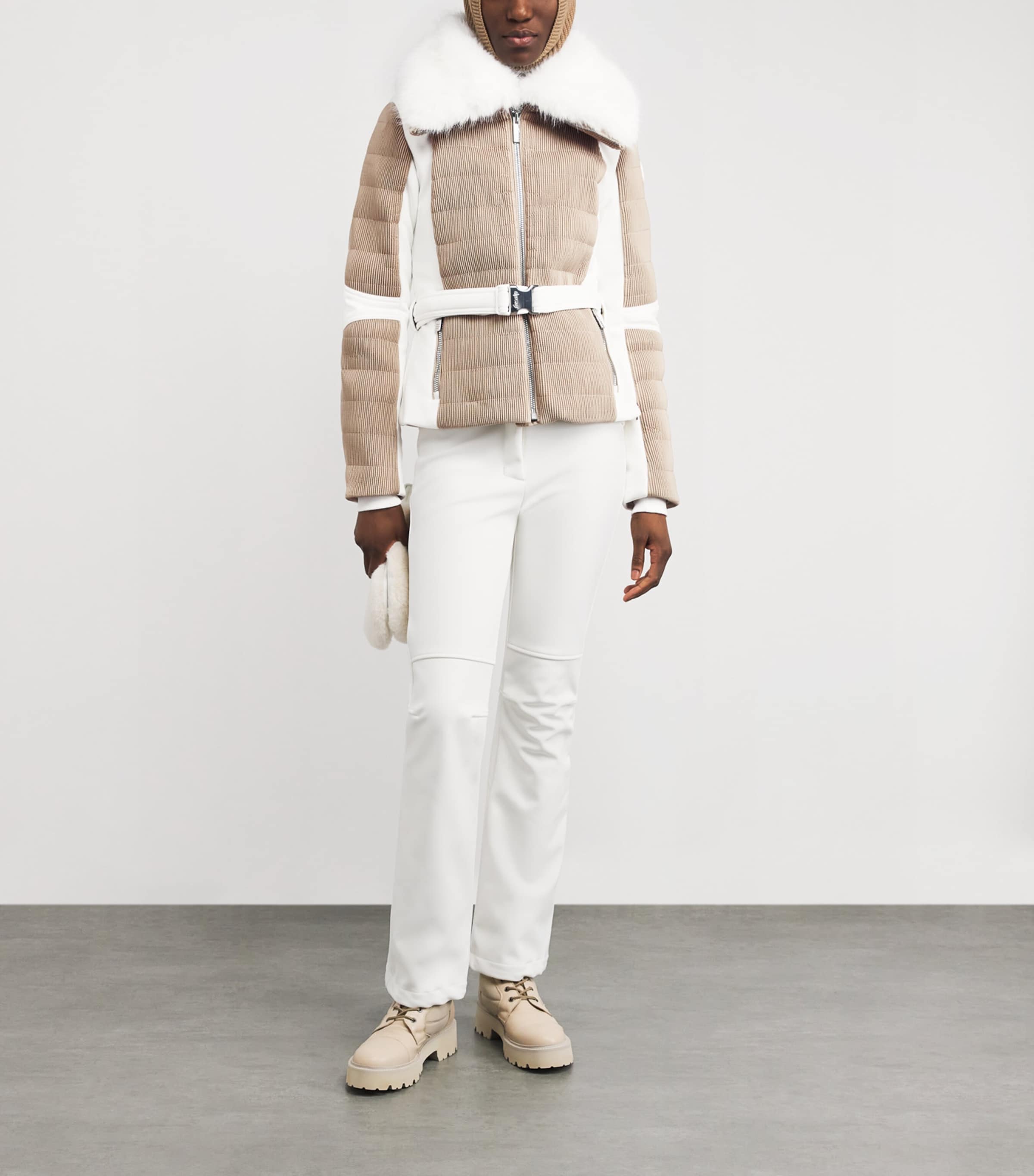 Water-Repellent Gitu Ski Jacket LATTE/NEIGE 1025 Image 2