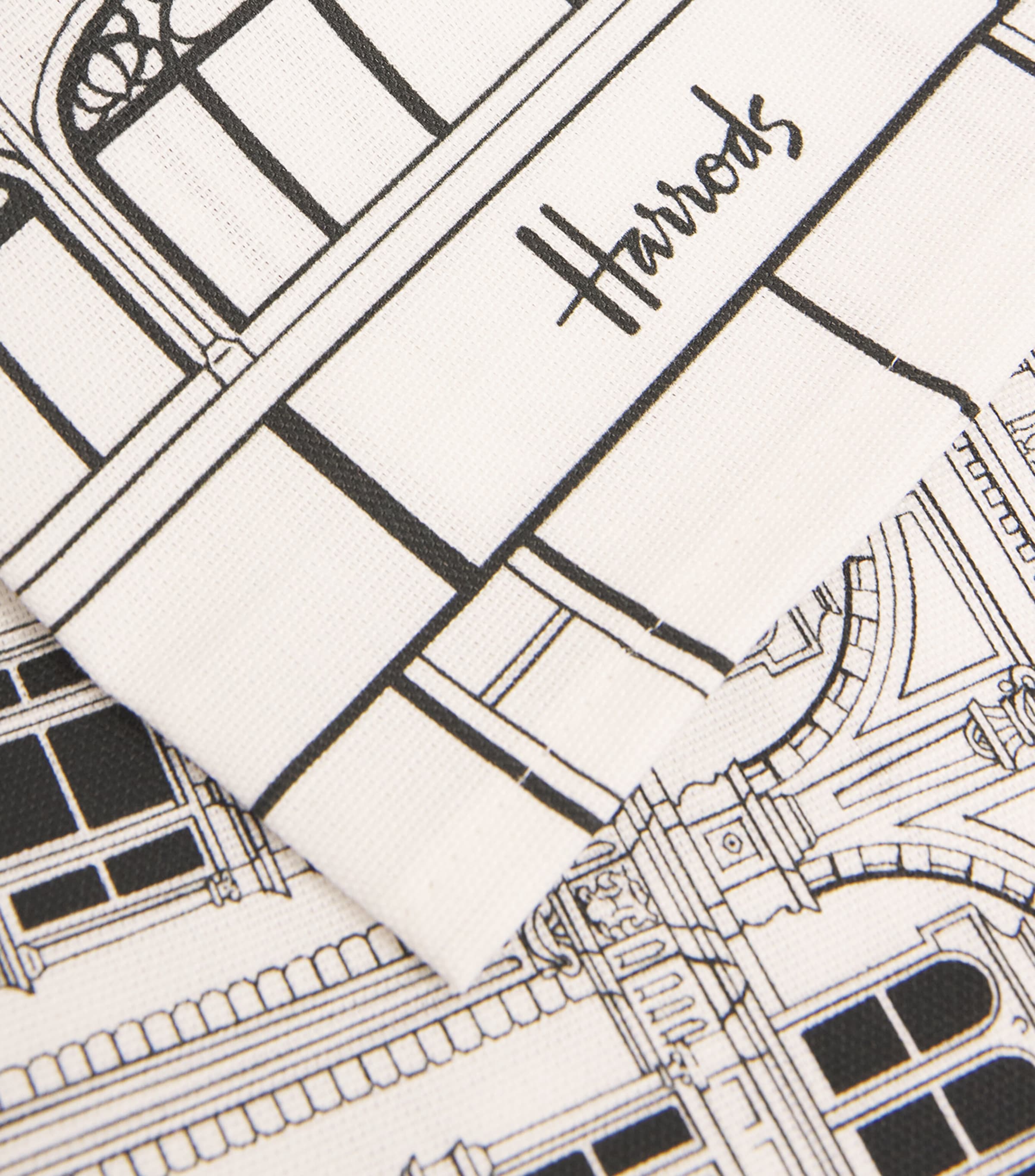 Harrods Set of 2 Cotton Logo Tea Towels White Image 4