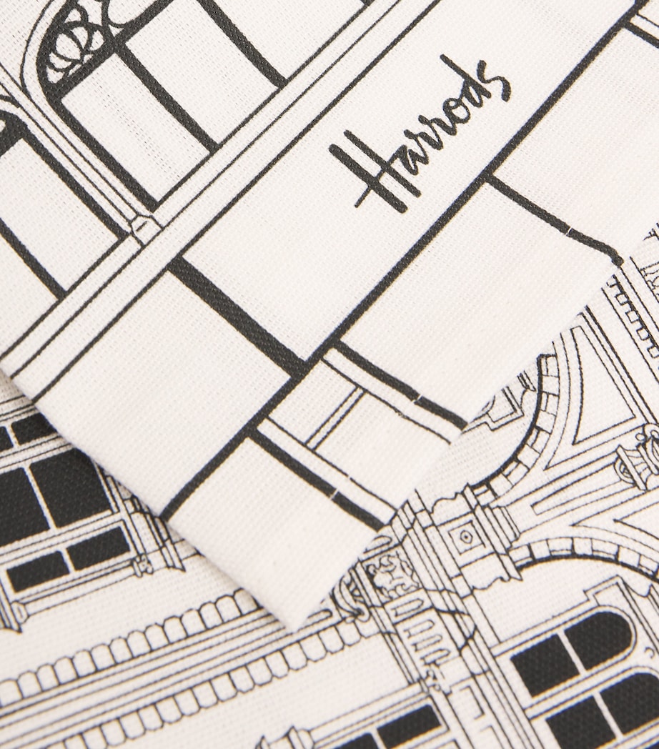 Harrods Set of 2 Cotton Logo Tea Towels White Image 4