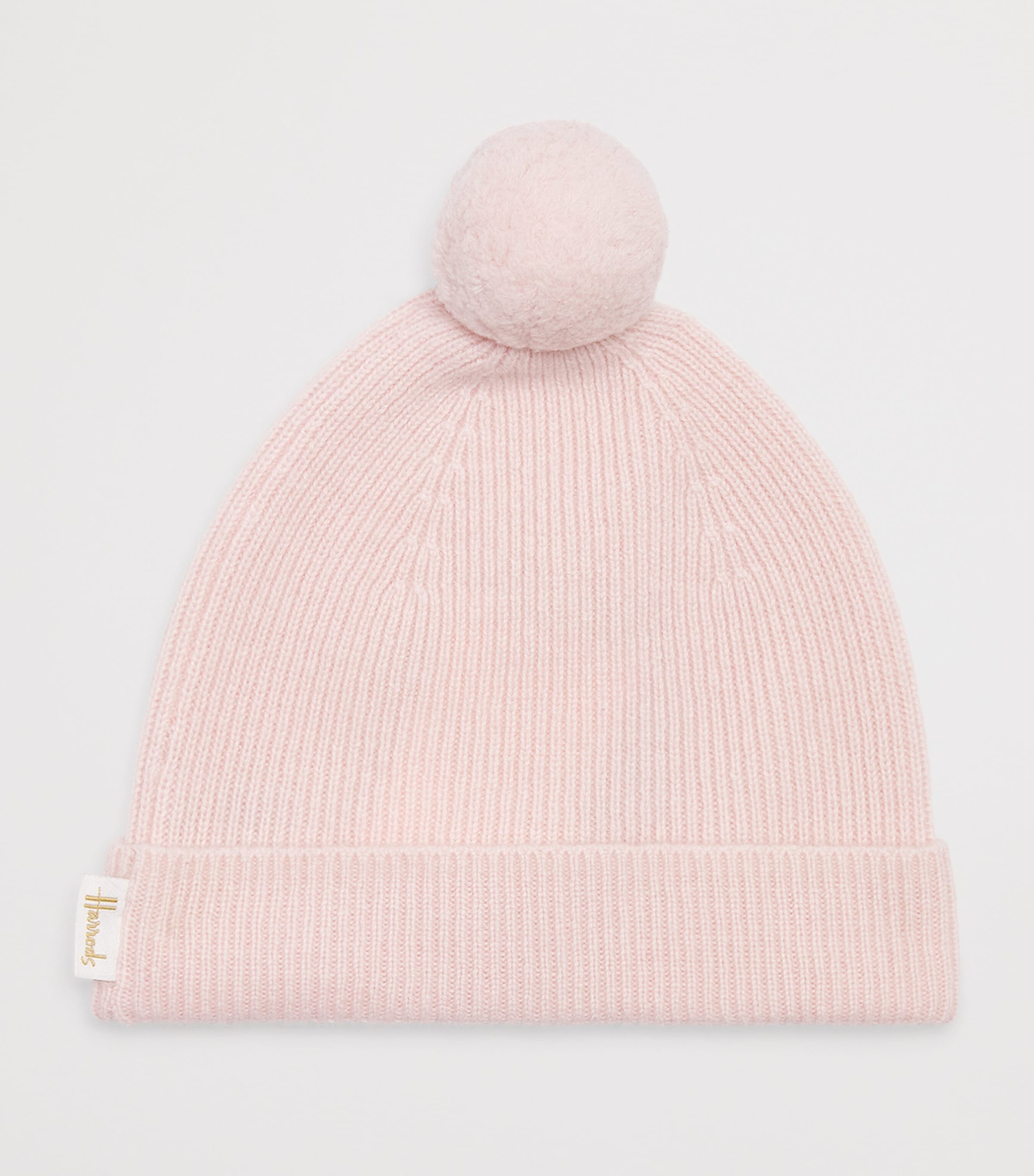 Cashmere Pom-Pom Hat PINK Image 2