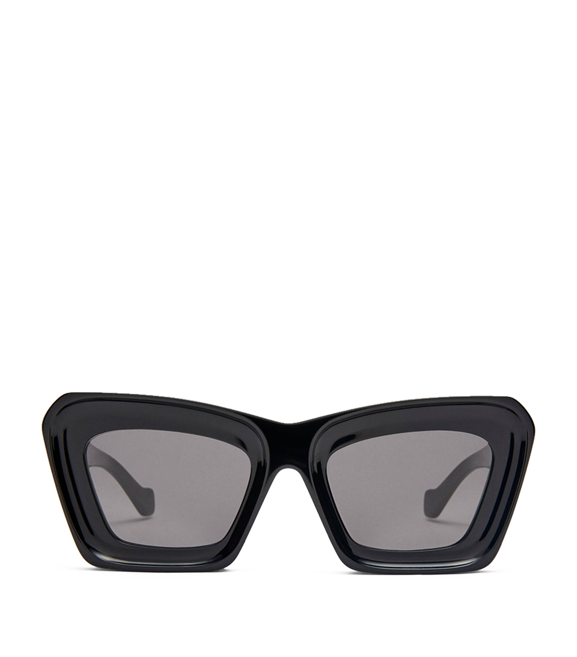 Loewe Bevelled Cat Eye Sunglasses In Black