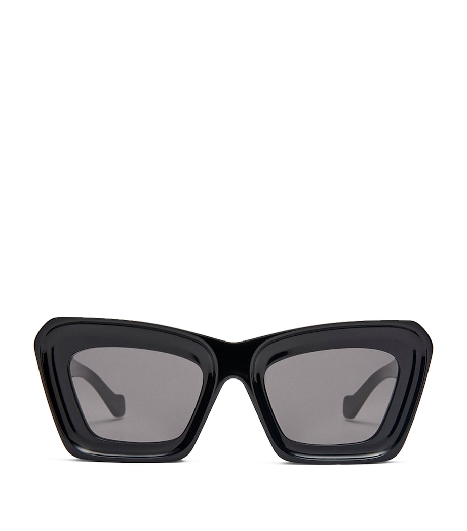 Bevelled Cat Eye Sunglasses BLACK Image 1