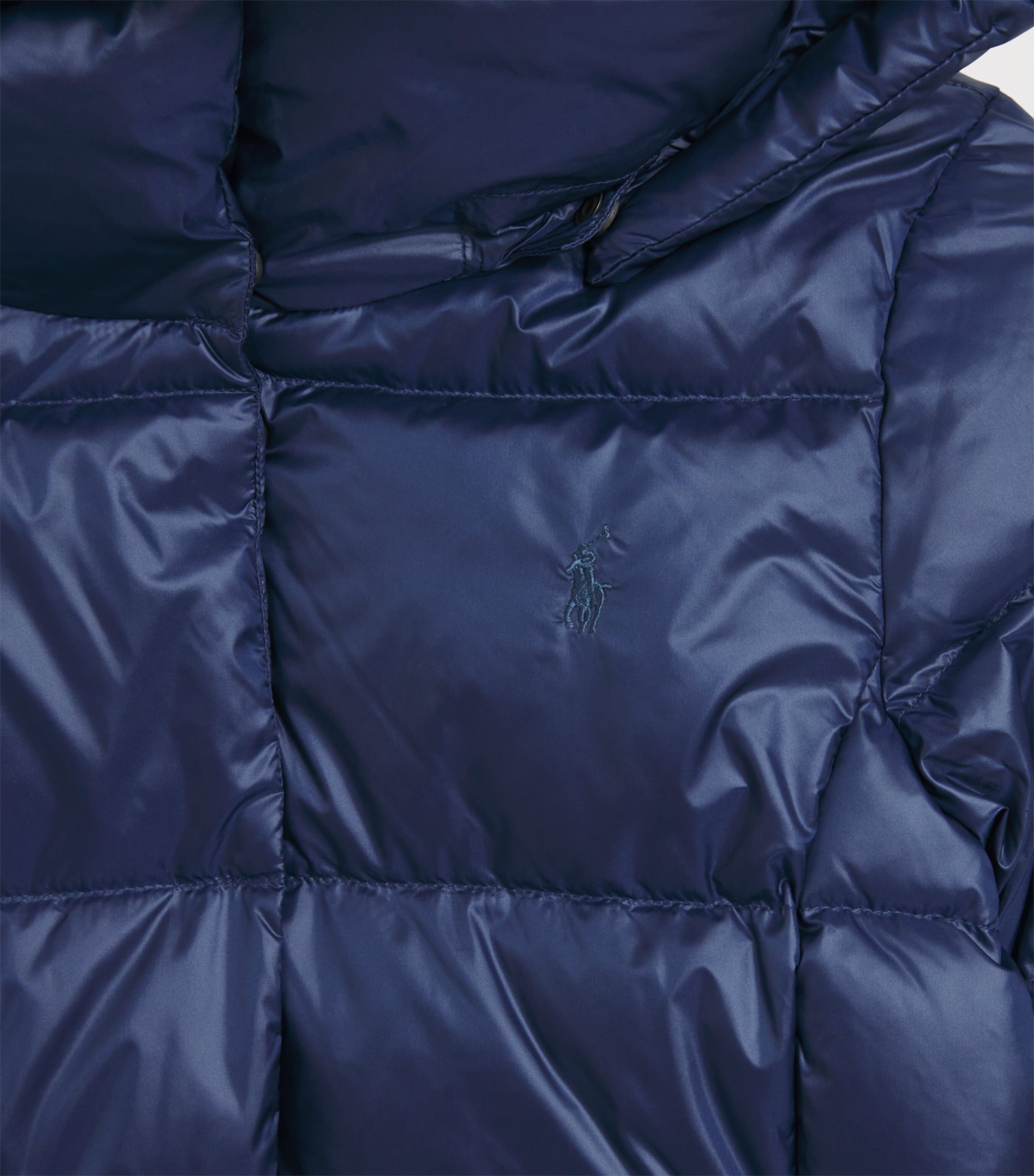 Down Polo Pony Puffer Coat (8-9 Years) NAVY Image 3