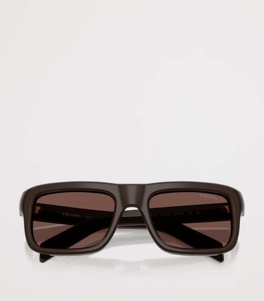 Prada Acetate Square Sunglasses Brown Image 5