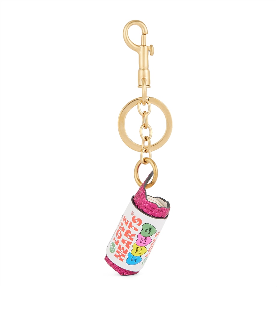 Anya Hindmarch x Love Hearts Leather Key Charm Optic White Image 2
