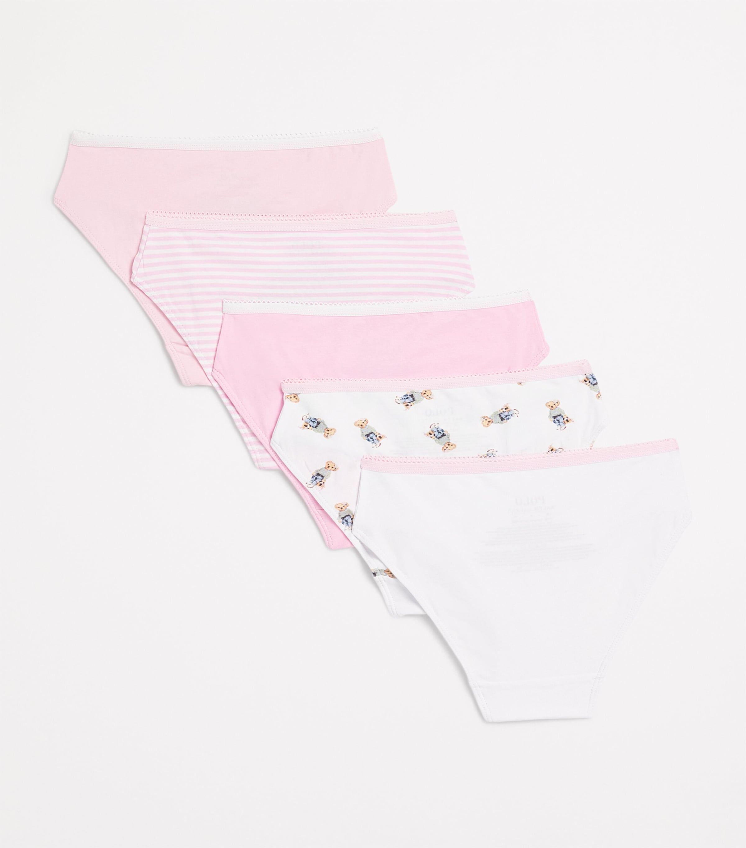 Pack of 5 Stretch-Cotton Briefs (7-14 Years) ADQ HINT OF PINK Image 2