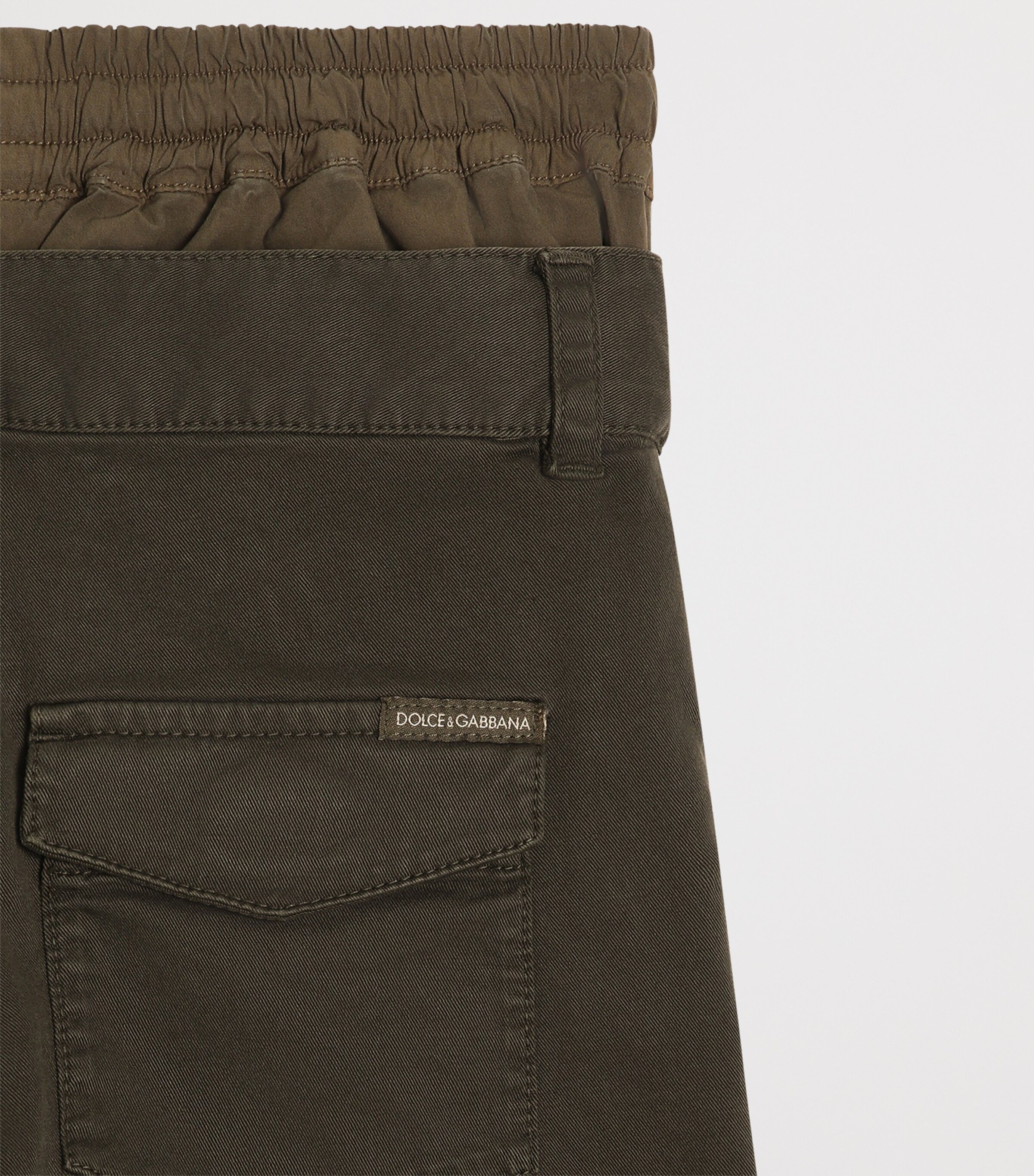 Dolce&Gabbana Kids Gabardine-Canvas Cargo Trousers (8-12+ Years) Combined Colou Image 3
