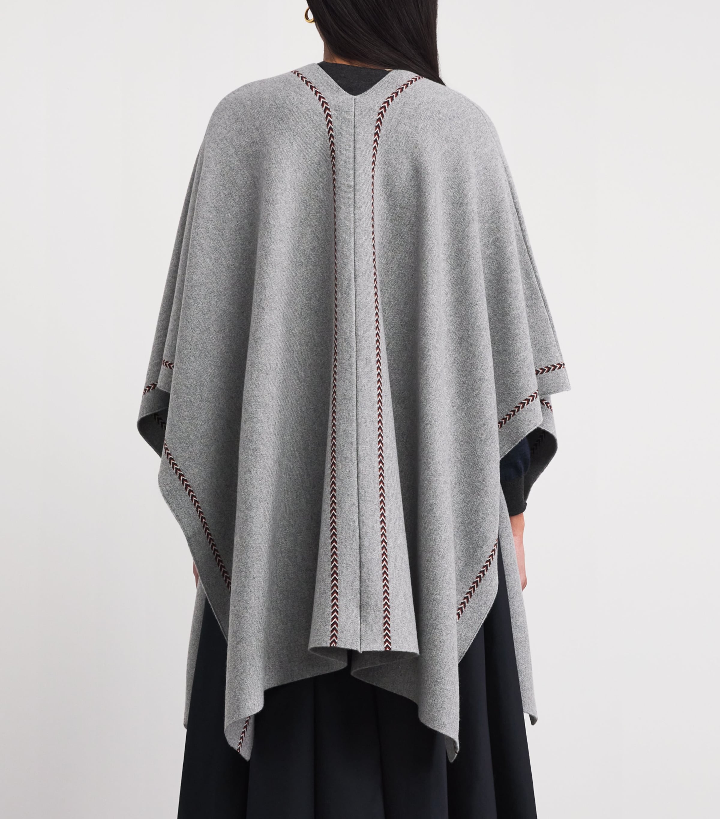 Cashmere Kawk Poncho Q25974 LIGHT GREY Image 5