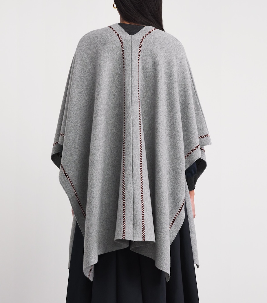 Cashmere Kawk Poncho Q25974 LIGHT GREY Image 5