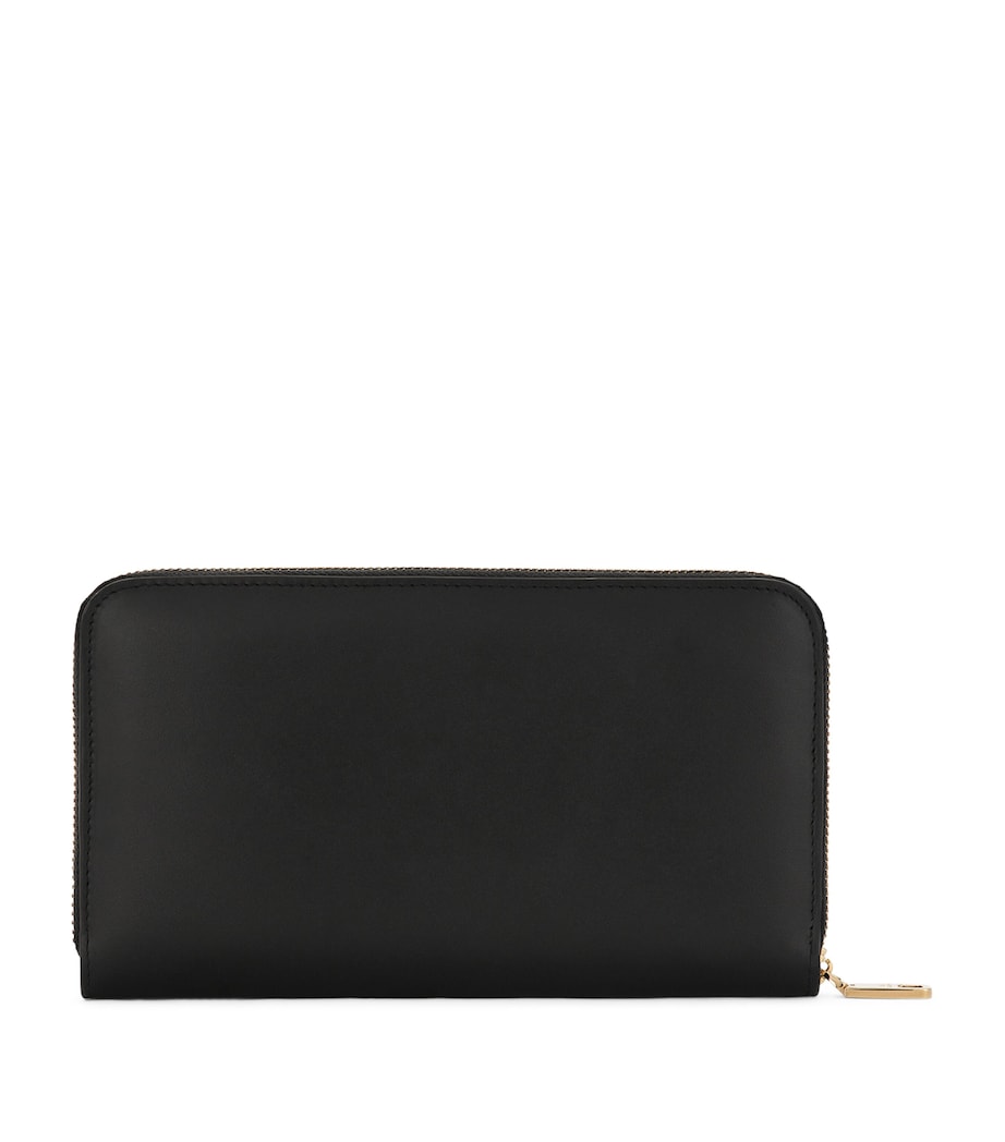 Leather Zip Wallet 80999-BLACK Image 2