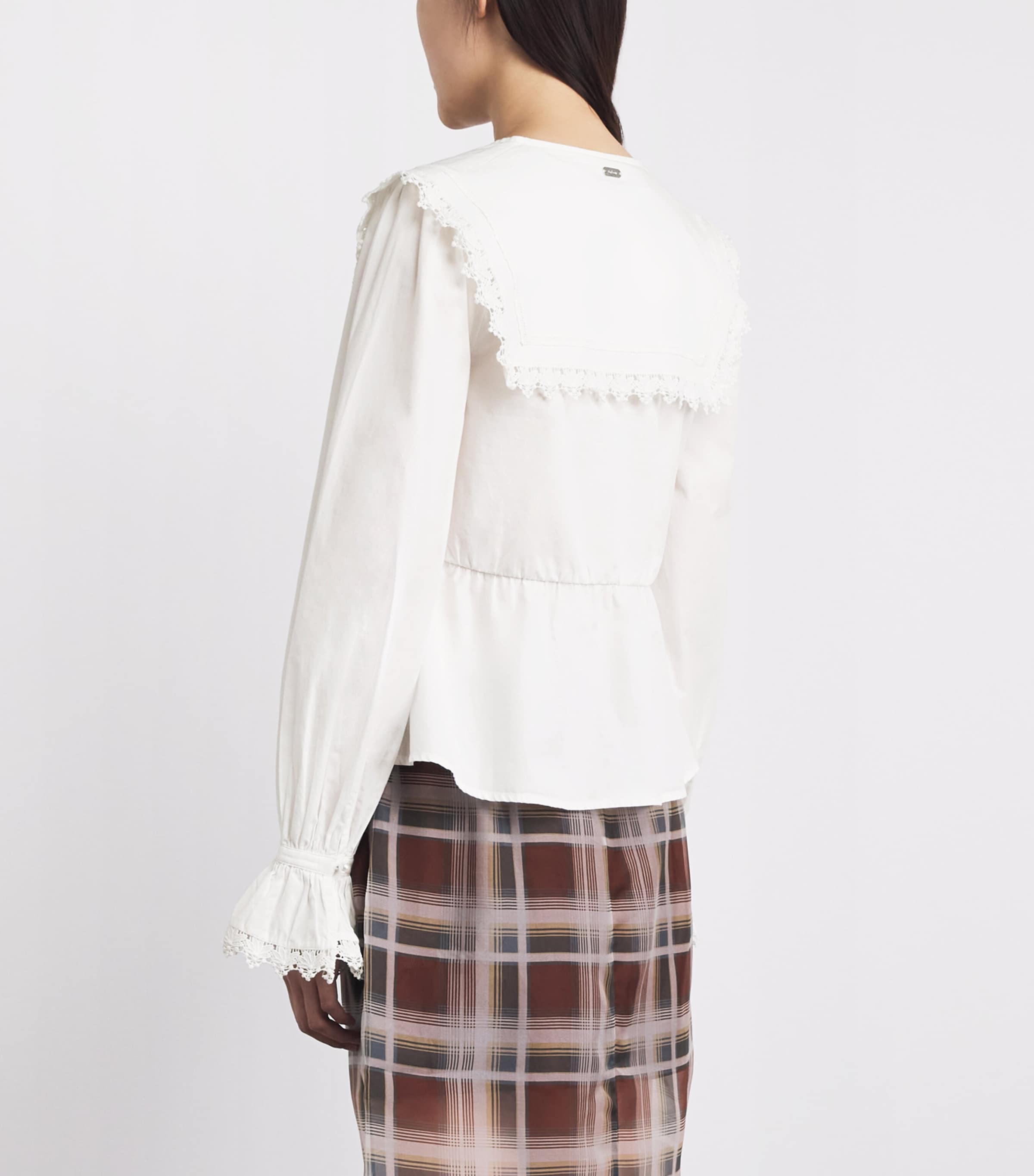 Barbour Womens Cotton Tisbury Blouse White Image 5