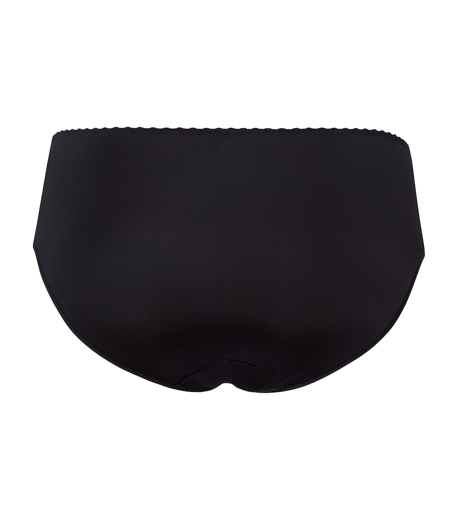 Satin Deluxe Midi Briefs BLACK Image 2