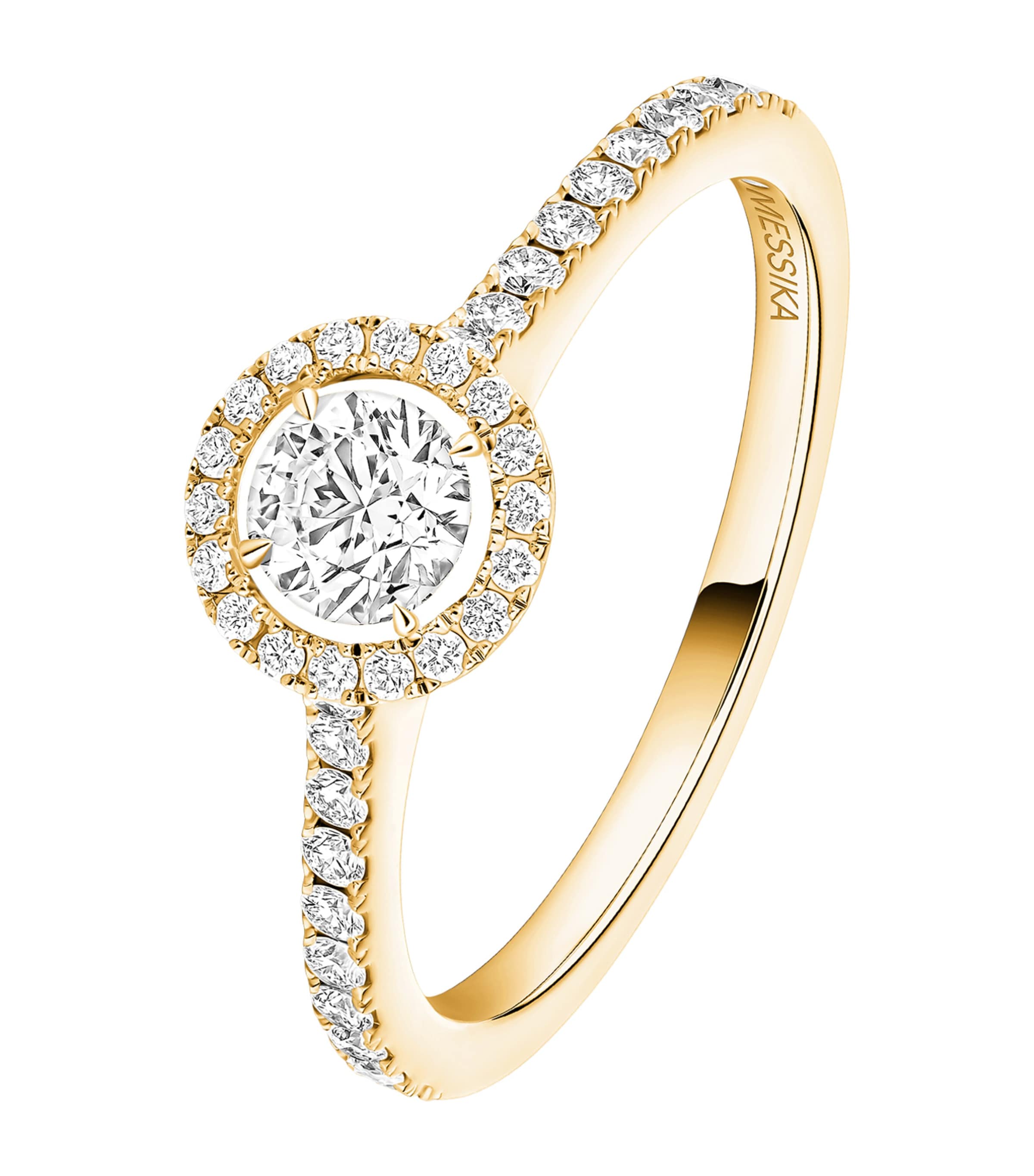 Messika Joy Yellow Gold and Diamond Solitaire Ring White Gold Image 1
