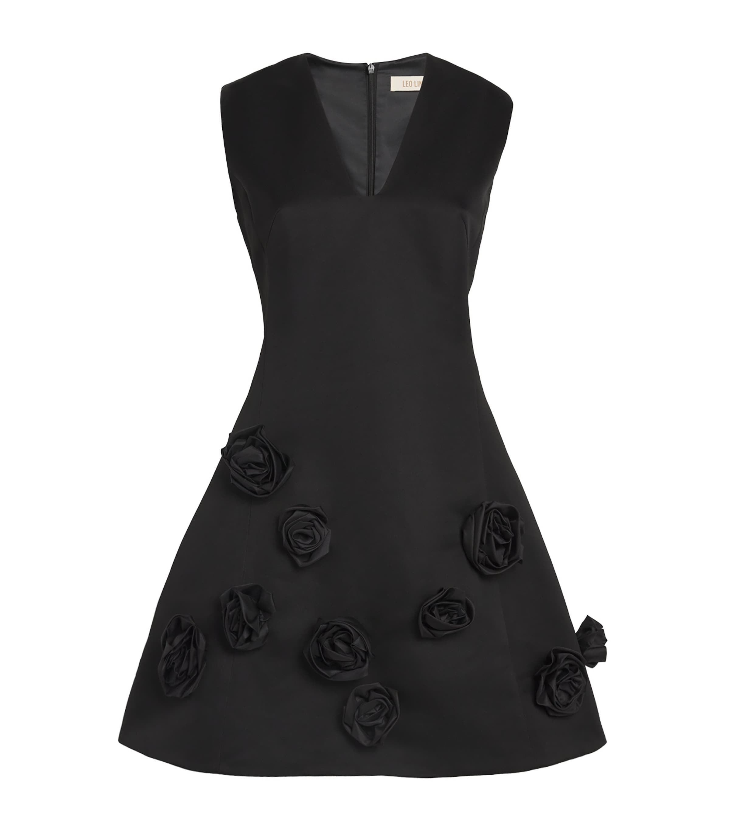 LEO LIN ROSE-DETAIL BRIANA MINI DRESS
