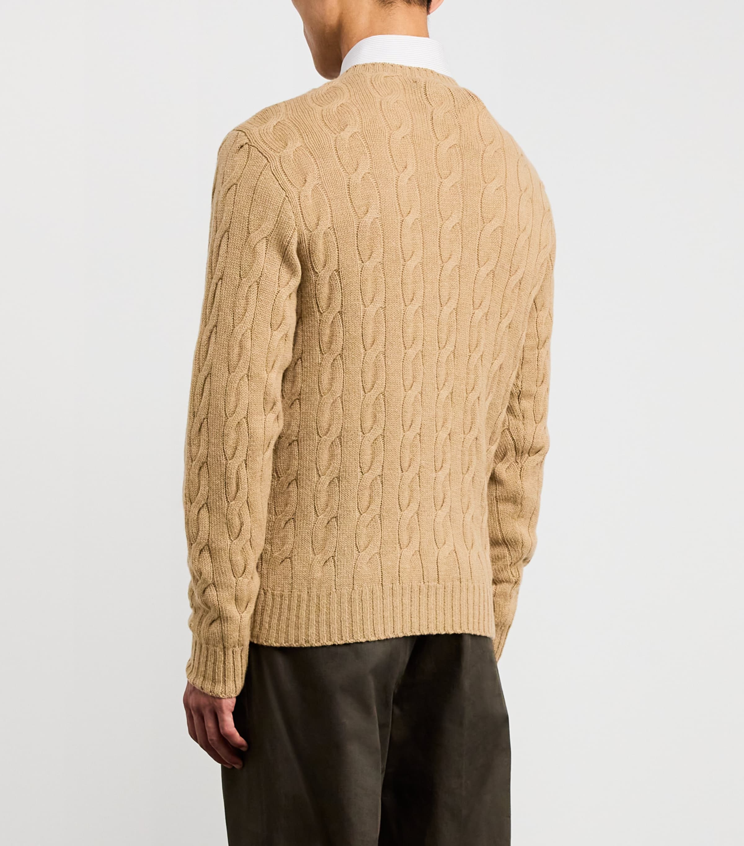 Cashmere Cable-Knit Sweater CAMEL MELANGE Image 4