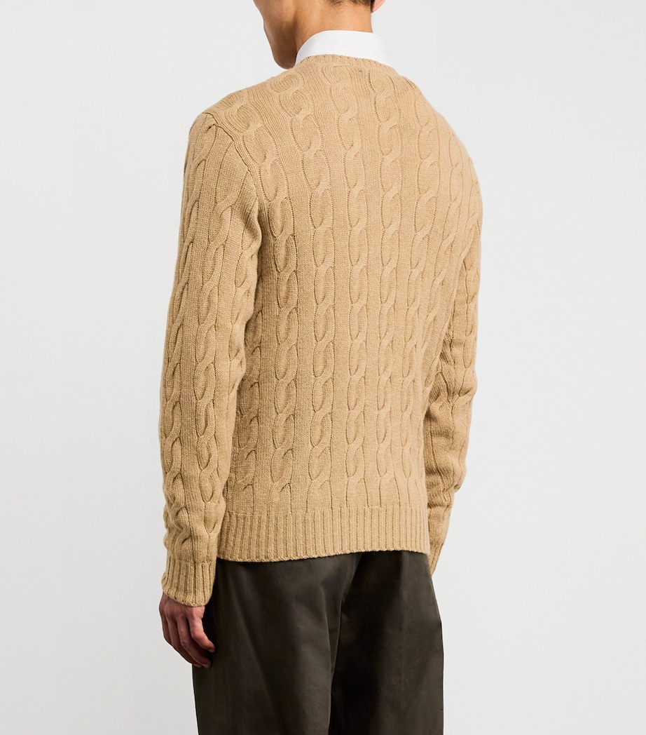 Cashmere Cable-Knit Sweater CAMEL MELANGE Image 4