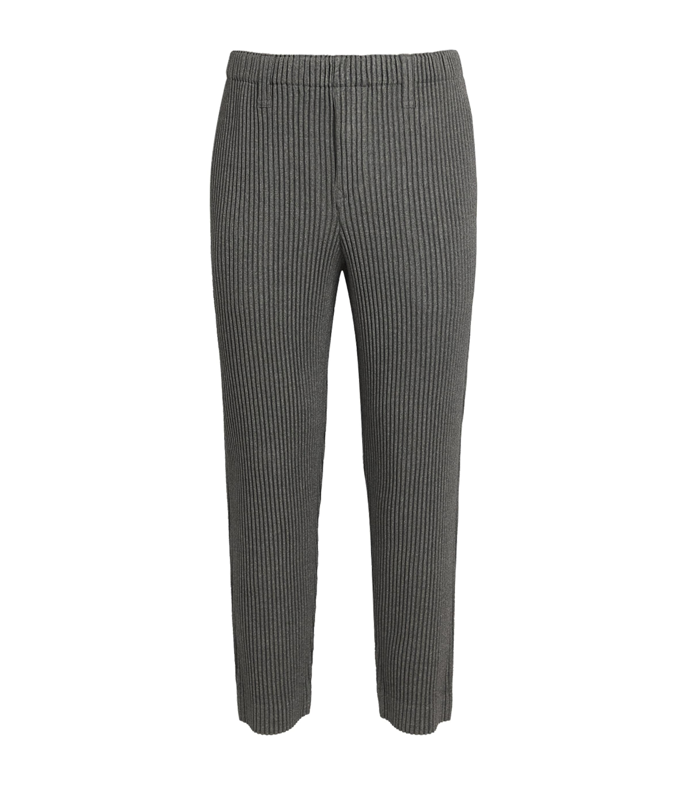 Wool-Effect Pleated Tailored Trousers 12-GRAY Image 1