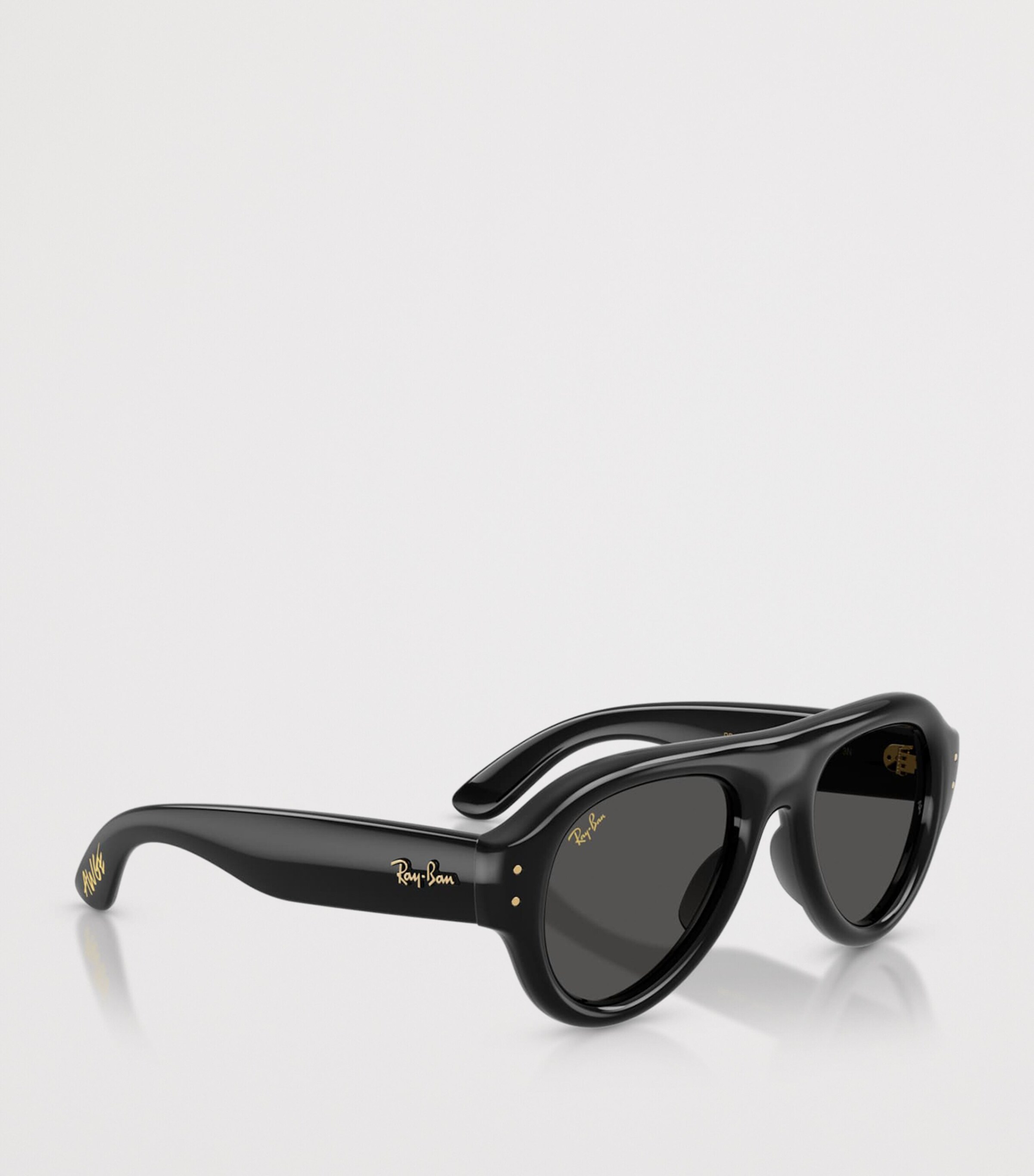 Ray-Ban Aviator Puffer Sunglasses Black Image 5