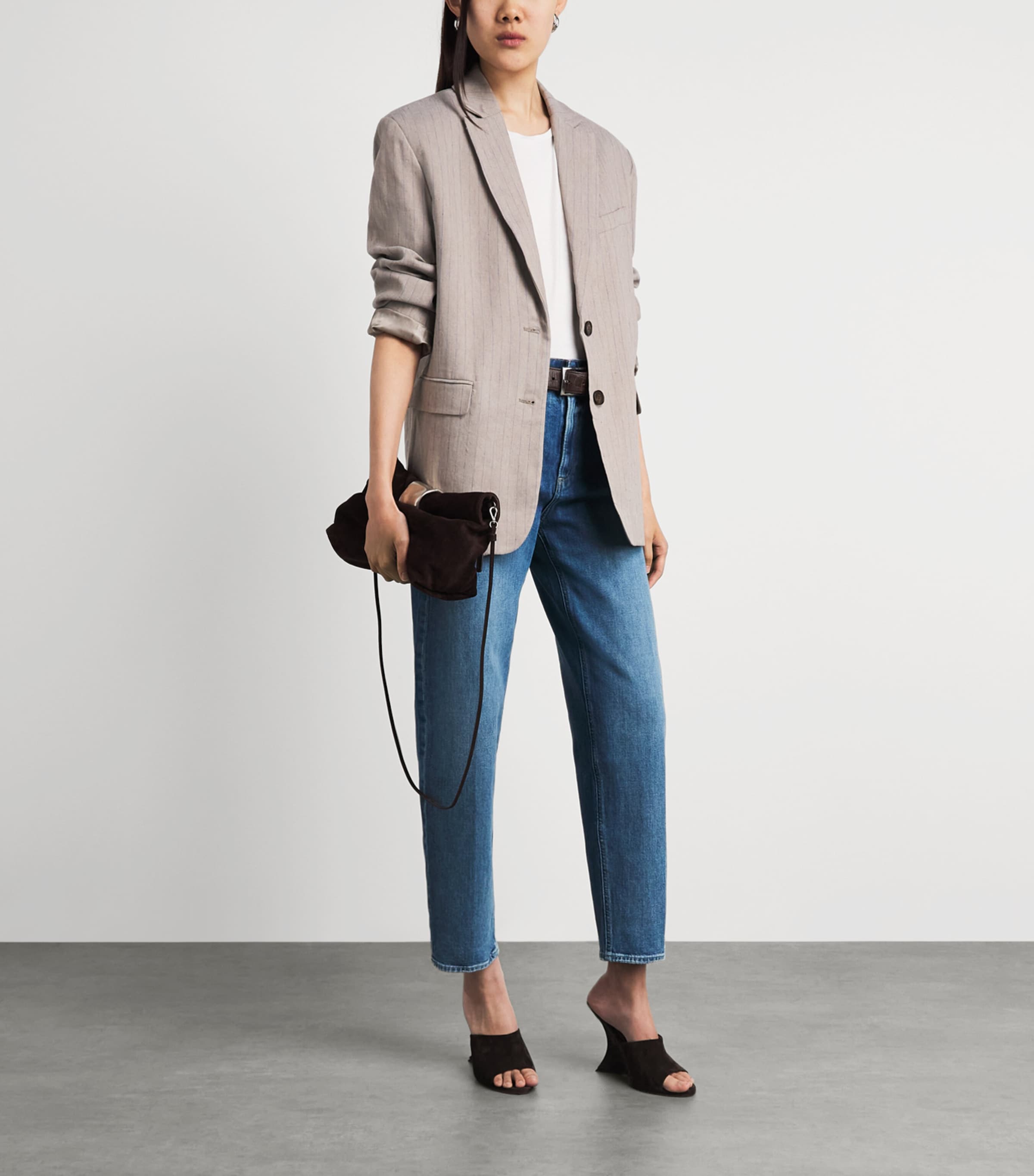 PAIGE Womens Stretch-Denim Alexis Wide-Leg Jeans Poet Image 2
