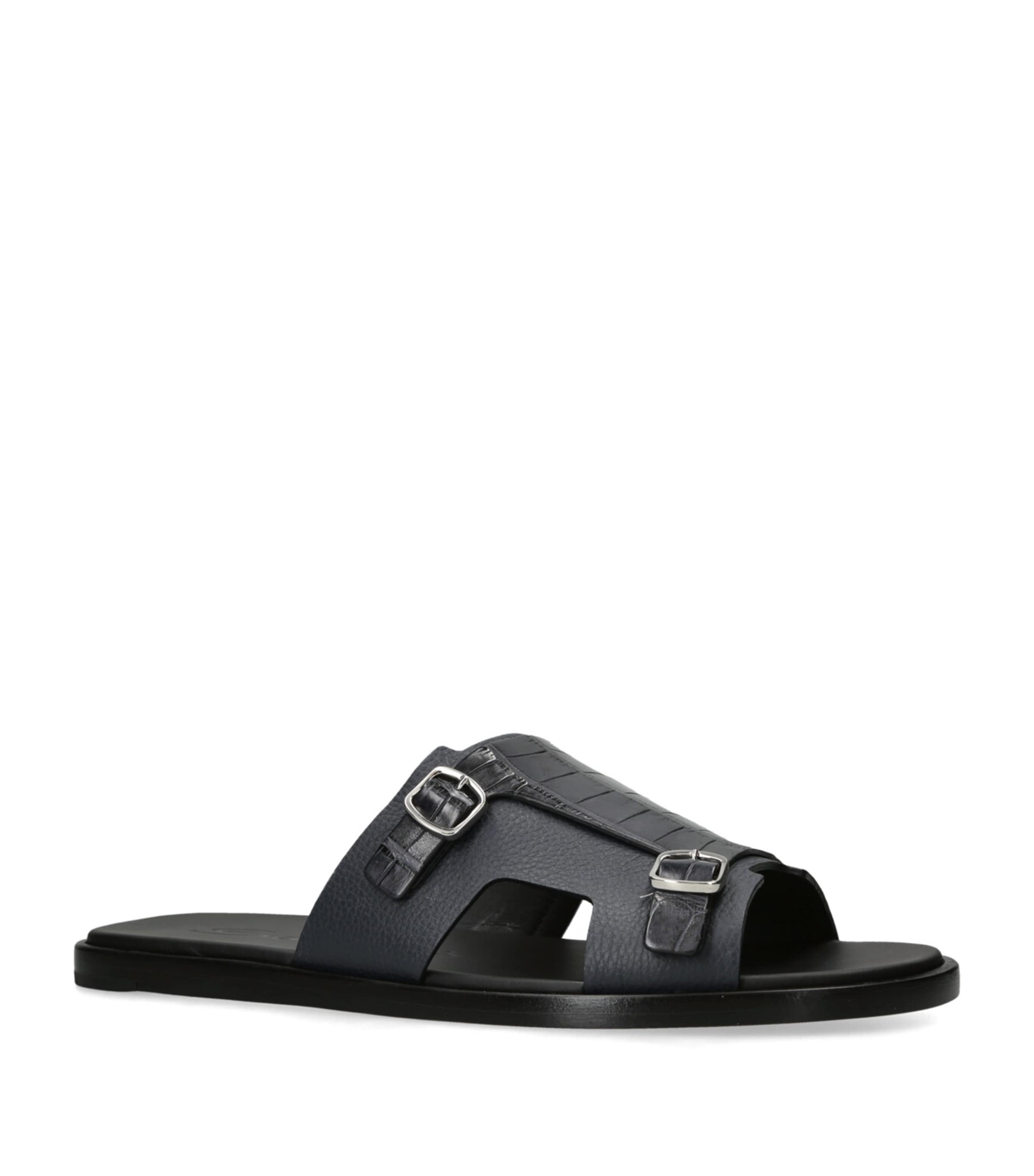 Crocodile Monk Sandals NAVY Image 3