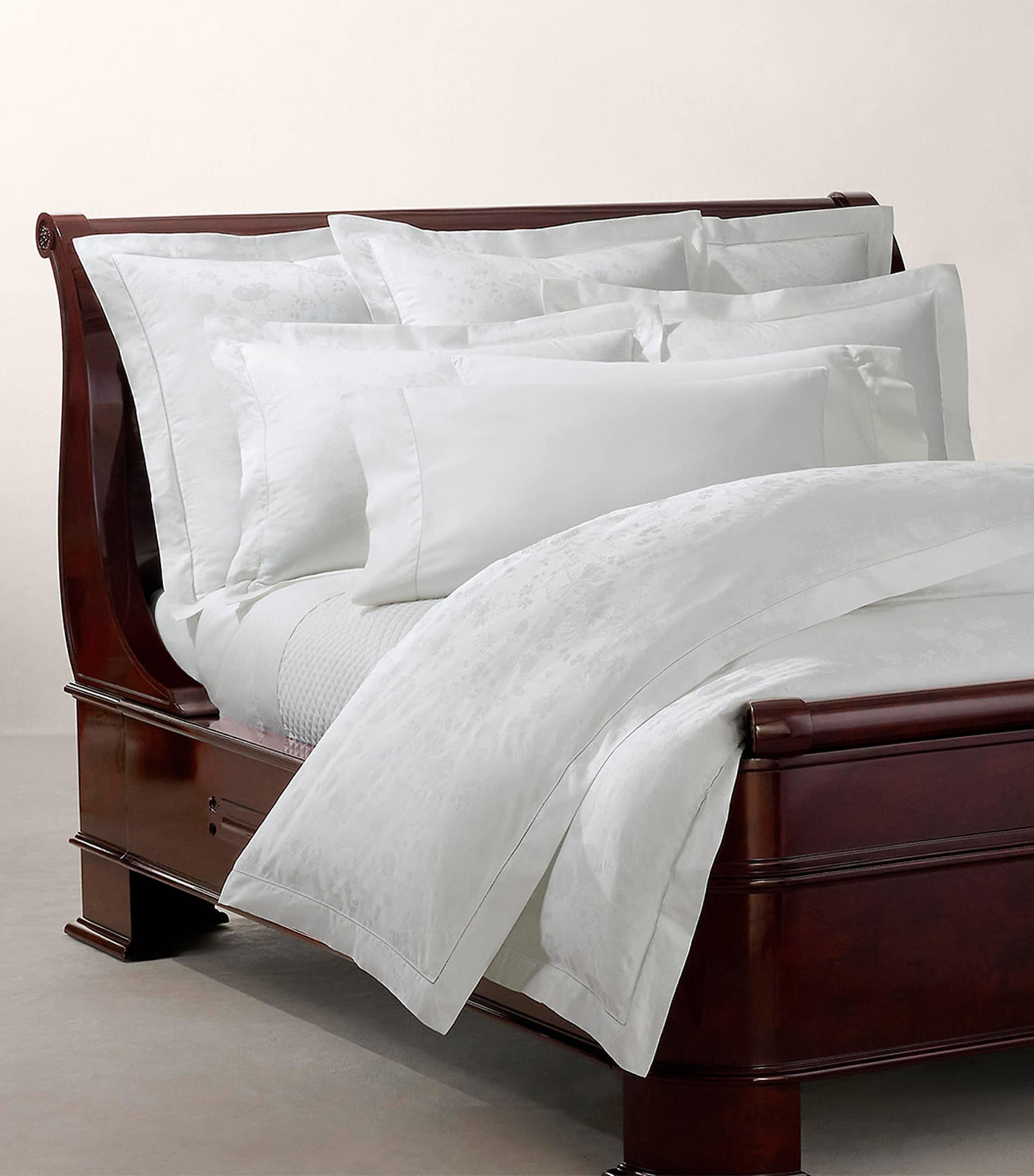 Shop Ralph Lauren Organic Cotton Bethany Double Duvet Cover In White