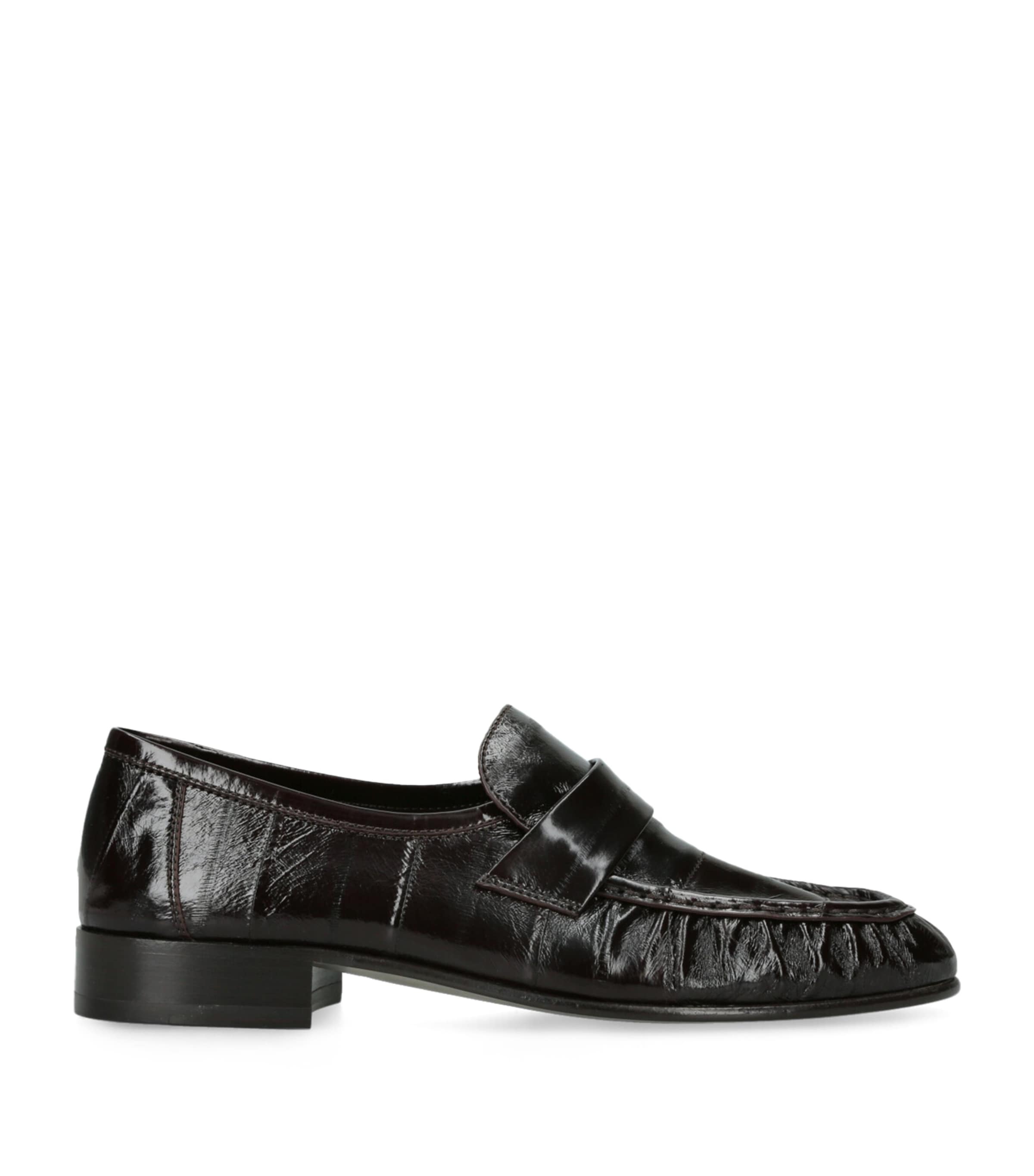 The Row Soft Eel Loafers 25 In Brown