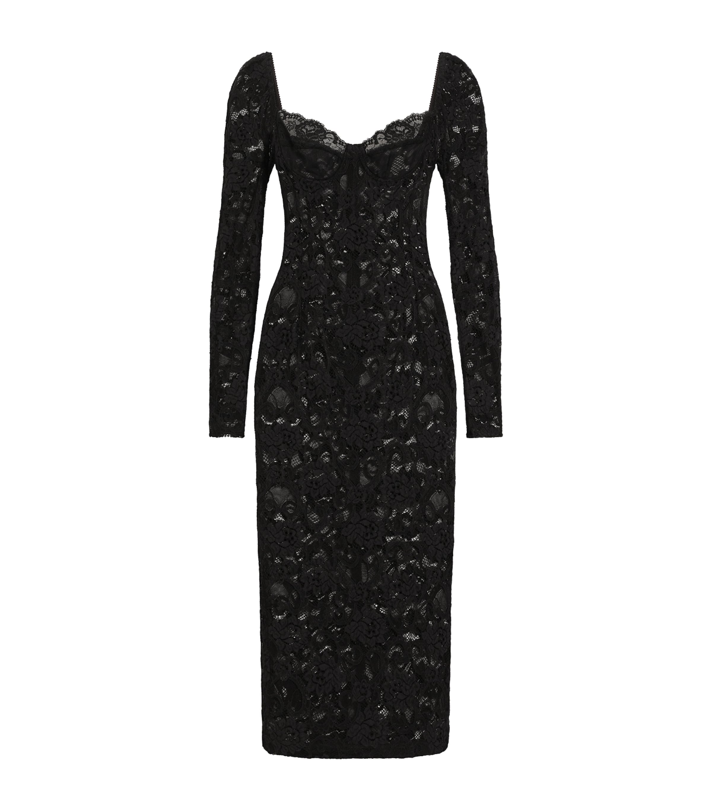 Dolce & Gabbana Lace Corset Midi Dress