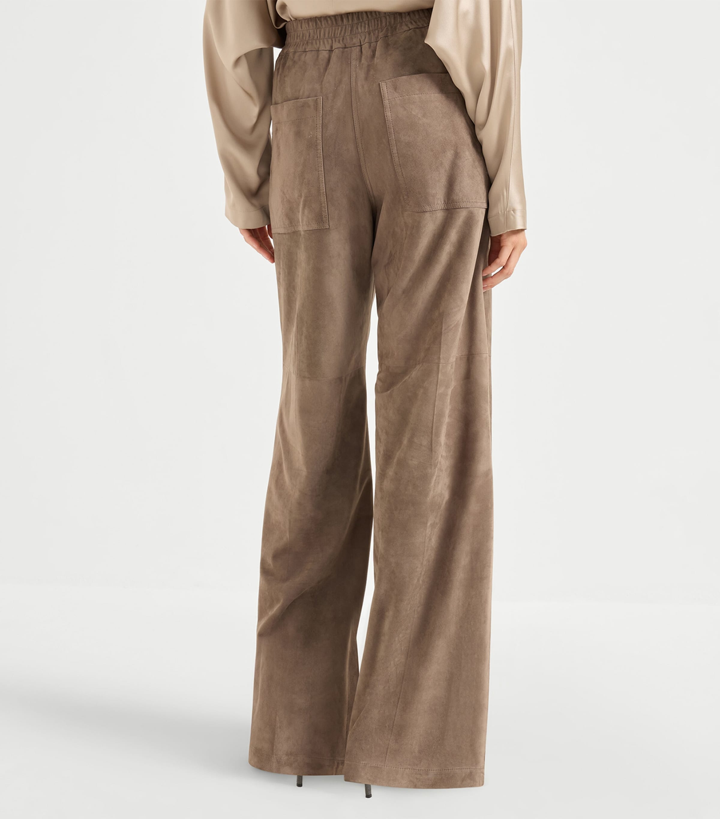 Suede Wide-Leg Trousers C1099 Image 3