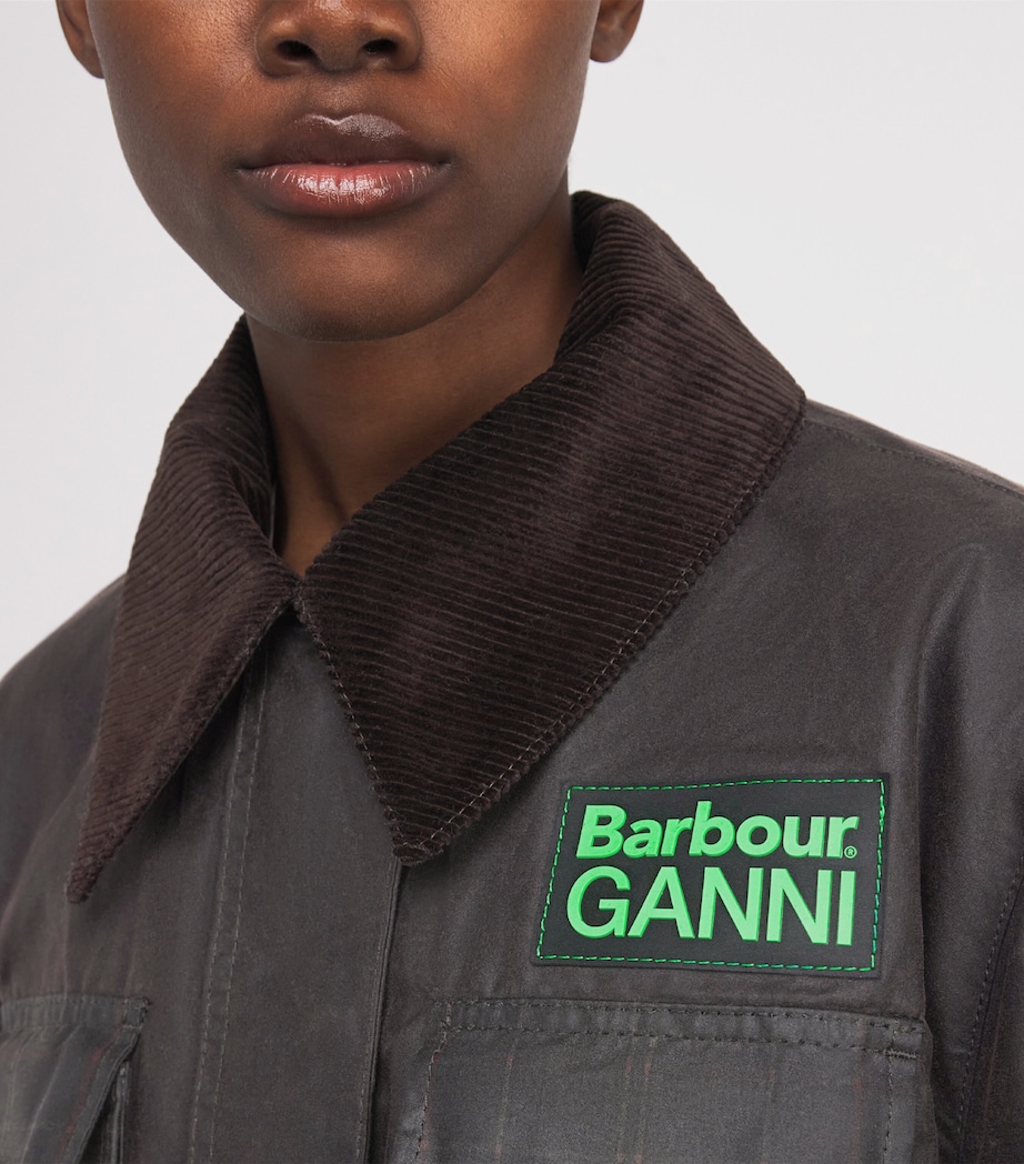 x GANNI Waxed Peplum Coat RUSTIC/CLASSIC TARTN Image 7