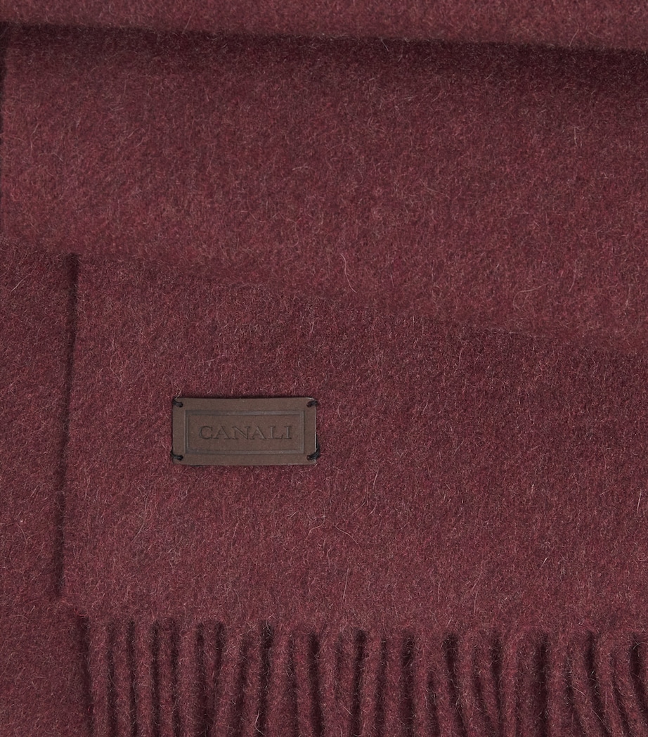 Canali Wool Fringe Scarf Image 4