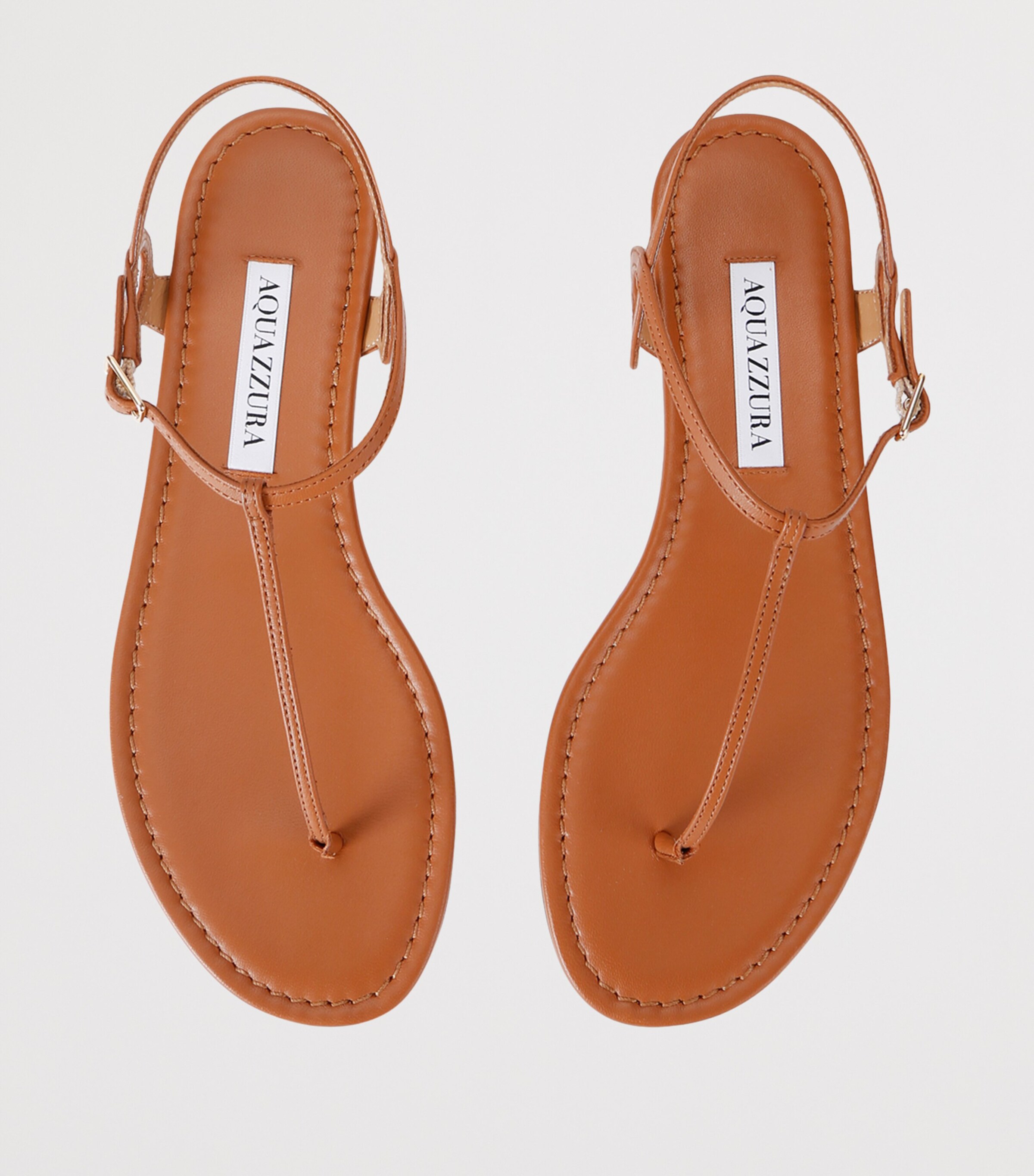 Aquazzura Leather Almost Bare Sandals Tan Image 4
